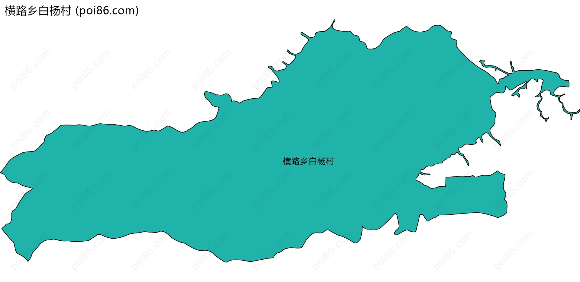 横路乡白杨村边界地图