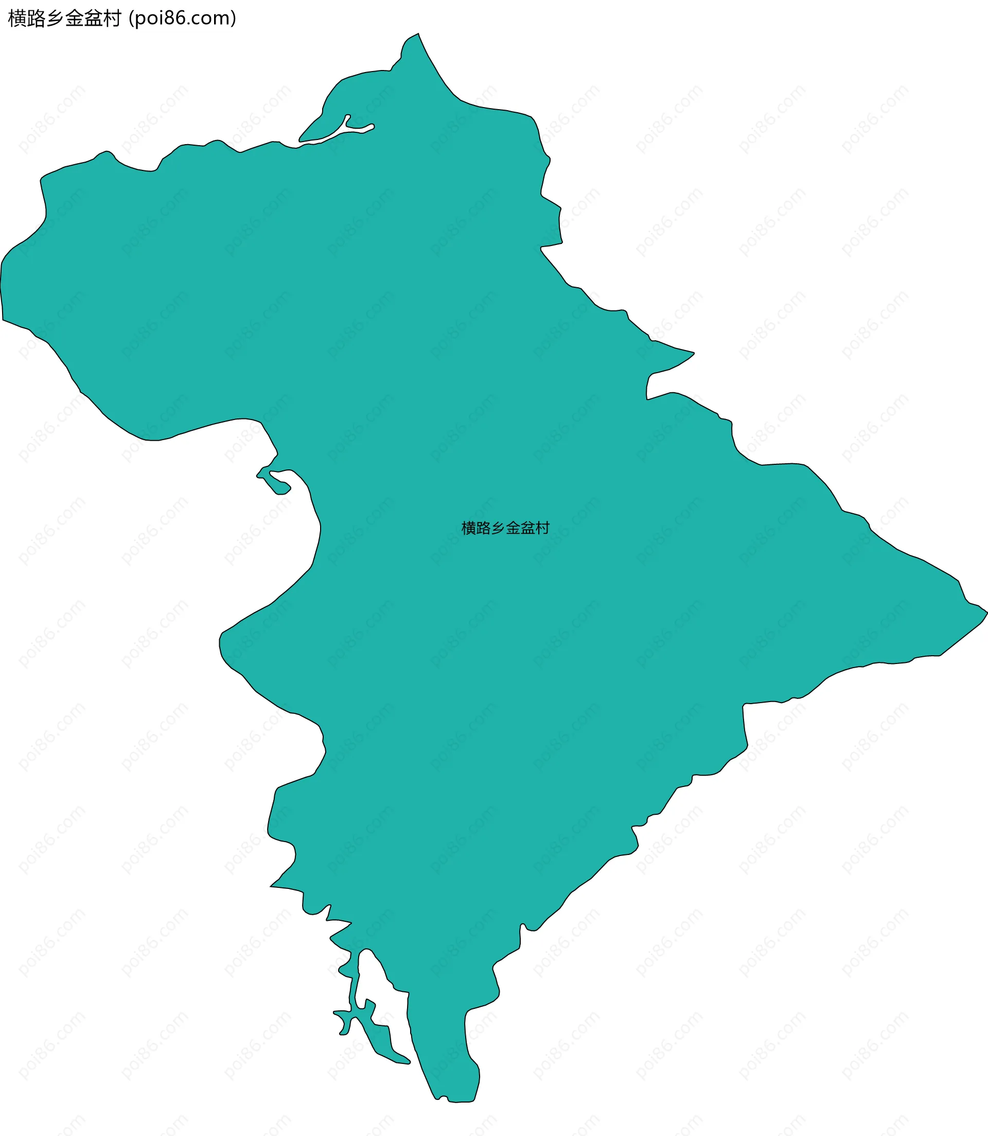 横路乡金盆村边界地图