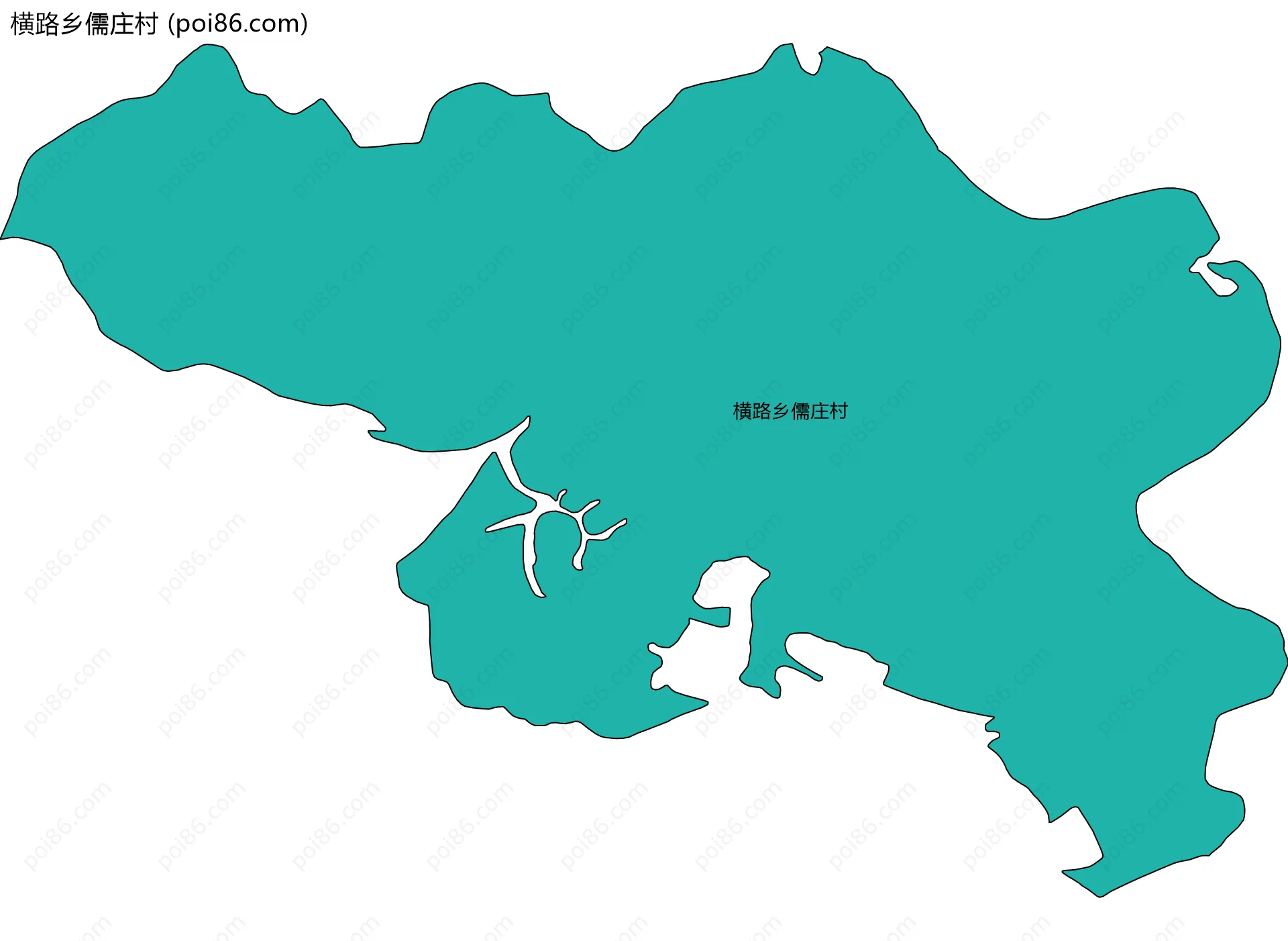横路乡儒庄村边界地图