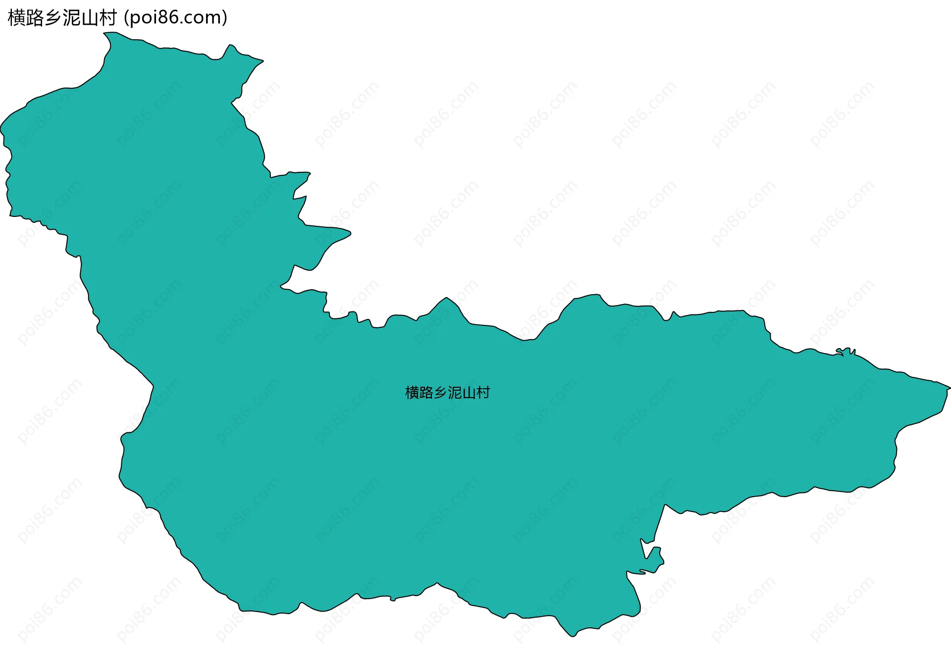 横路乡泥山村边界地图