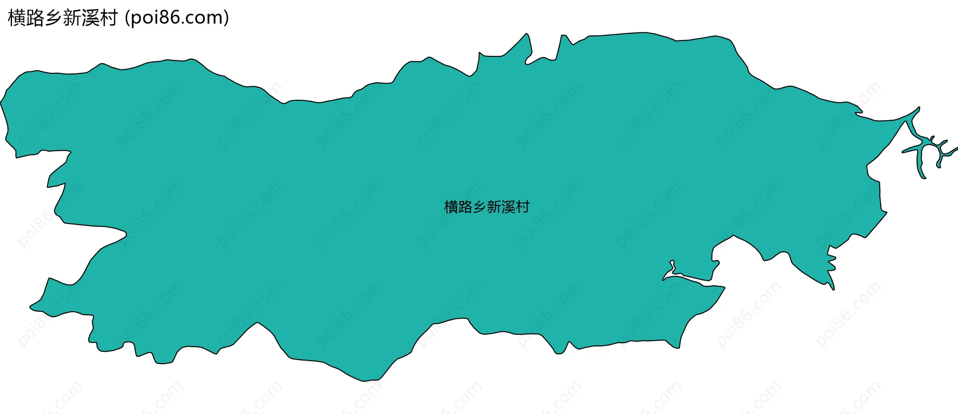 横路乡新溪村边界地图