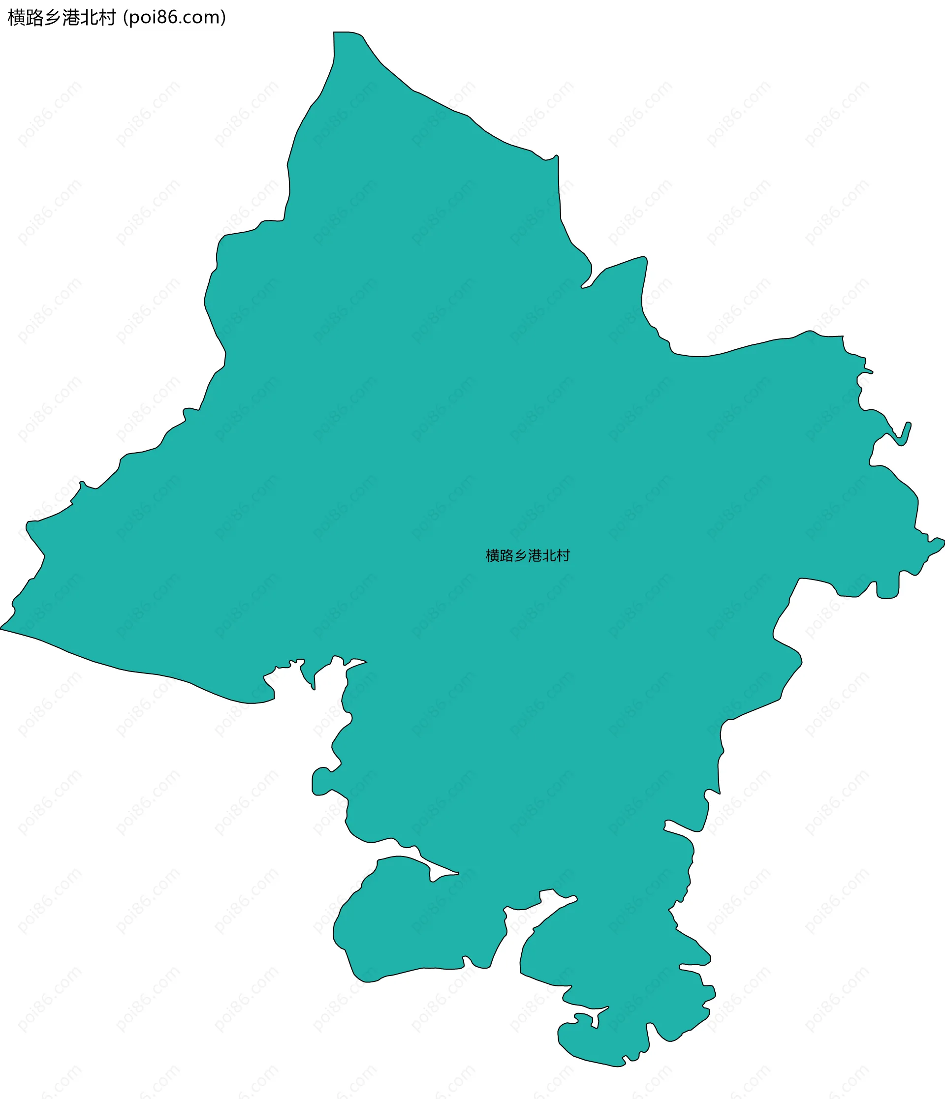 横路乡港北村边界地图