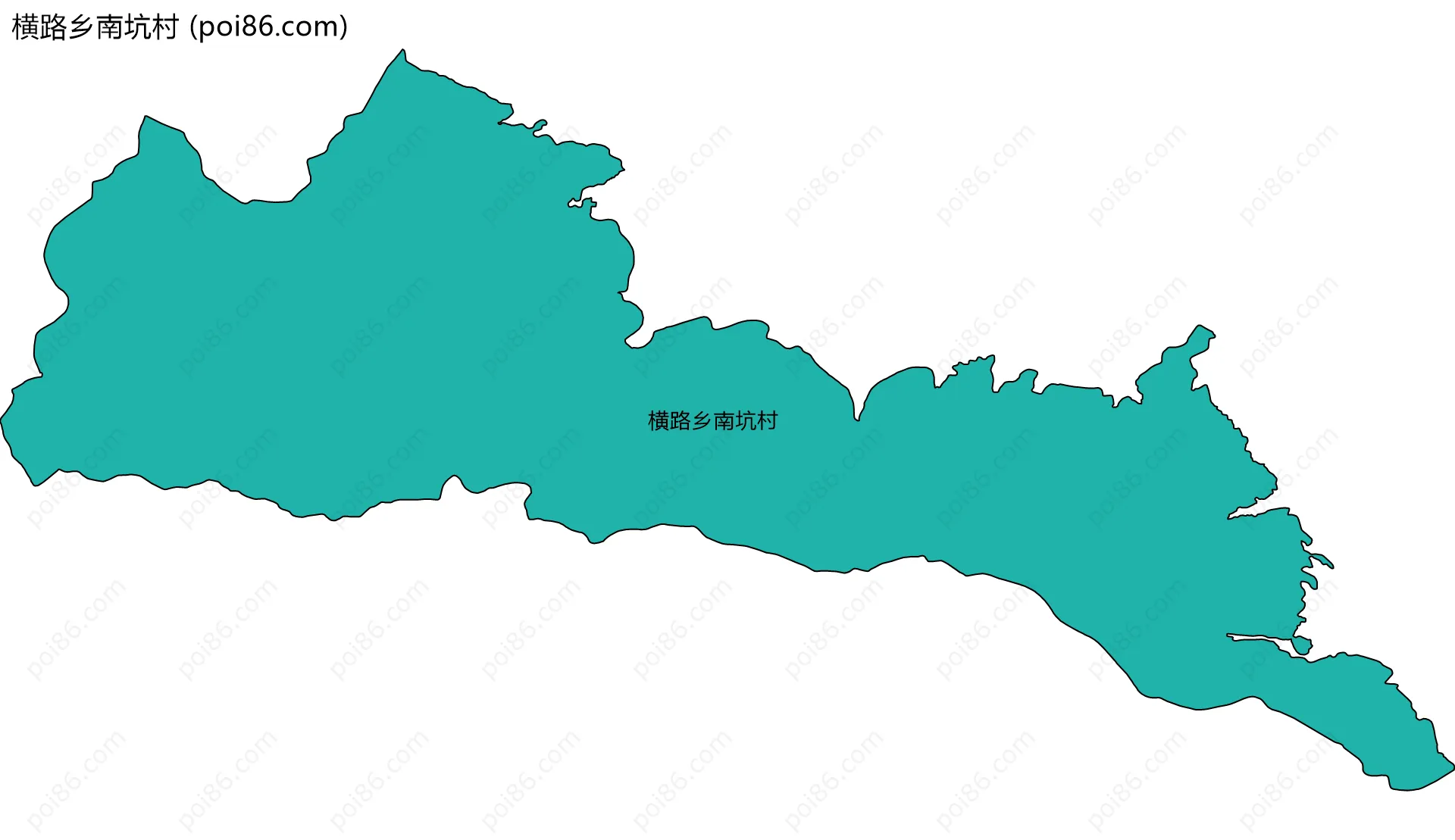 横路乡南坑村边界地图