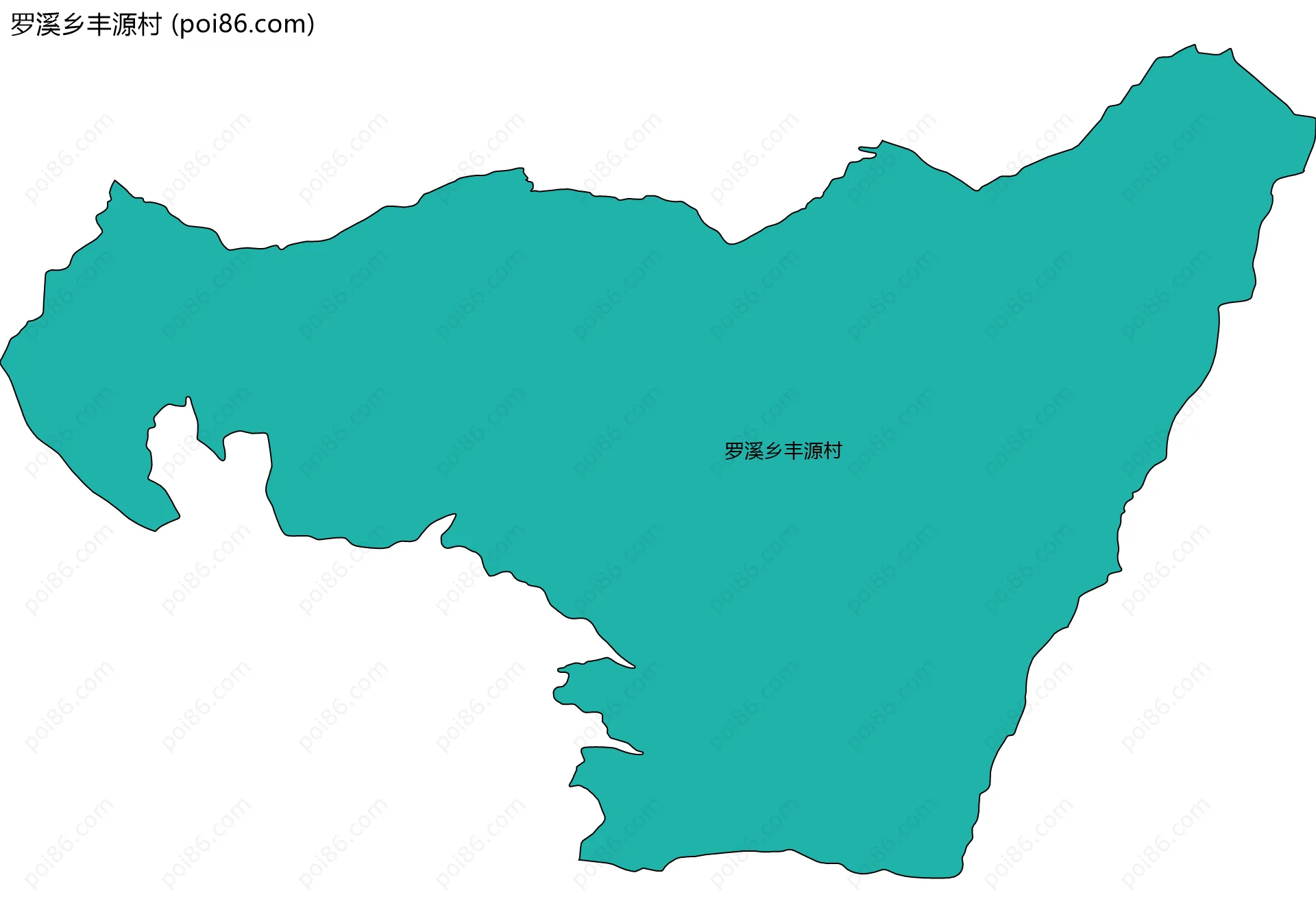 罗溪乡丰源村边界地图