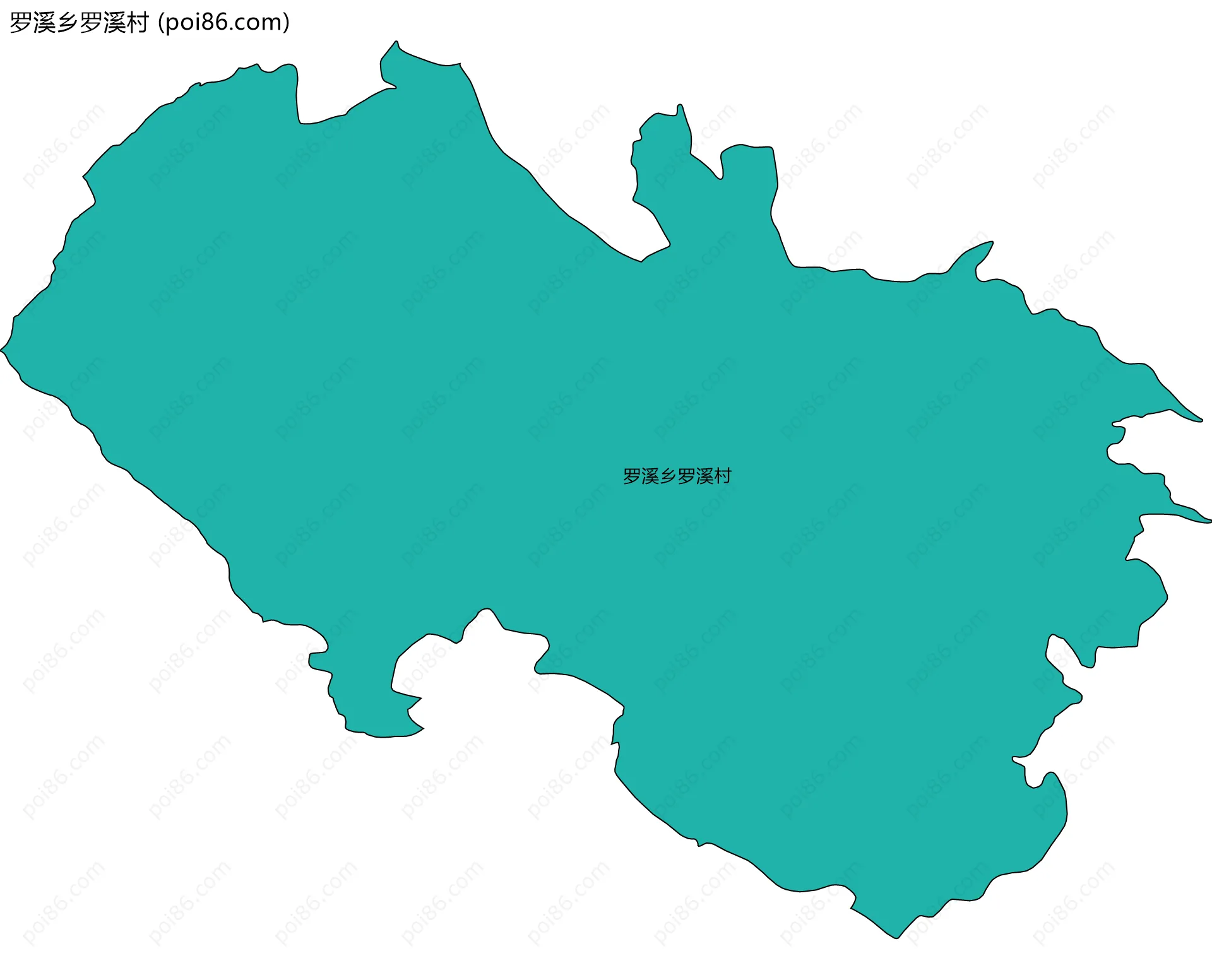 罗溪乡罗溪村边界地图