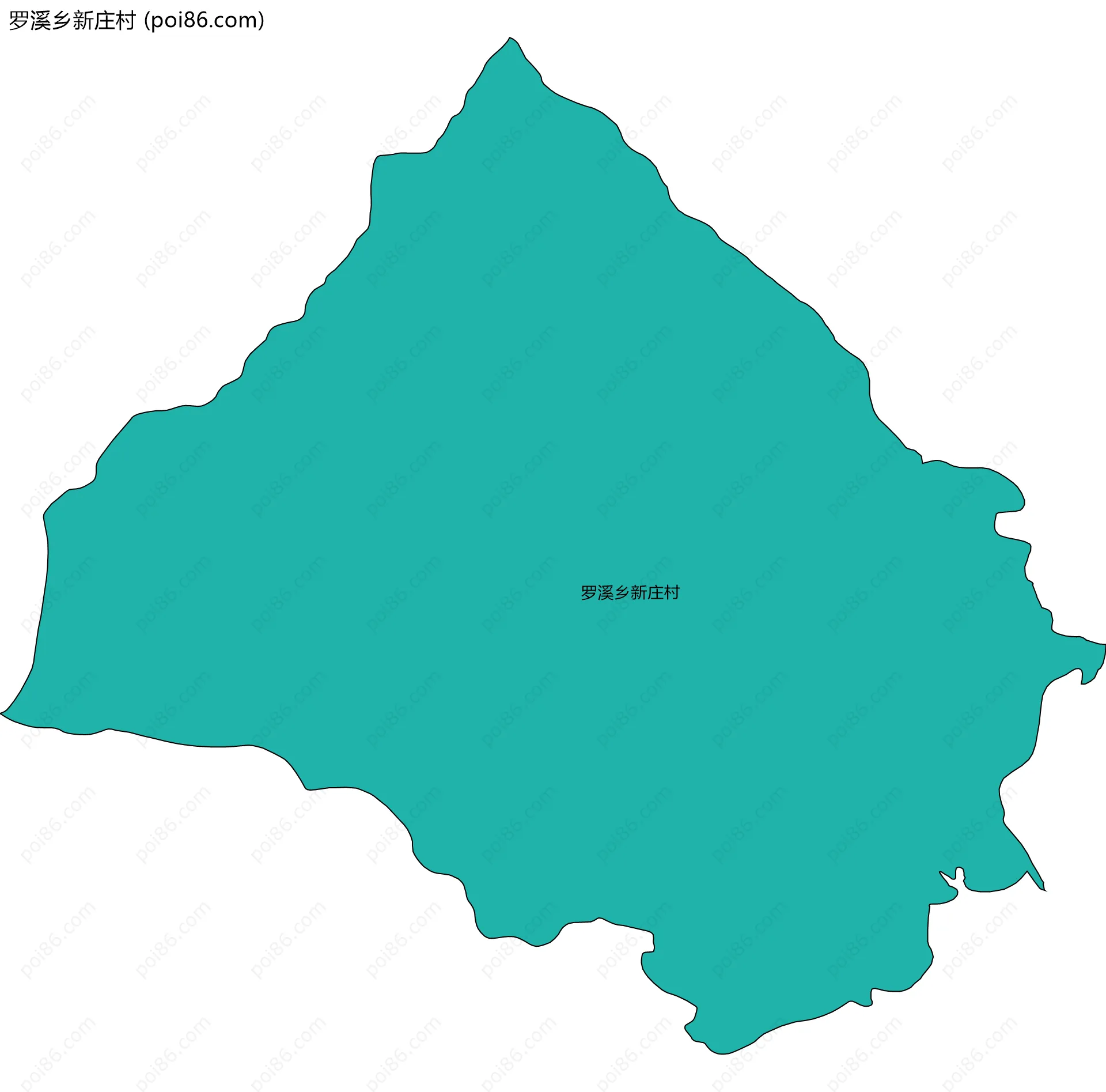 罗溪乡新庄村边界地图