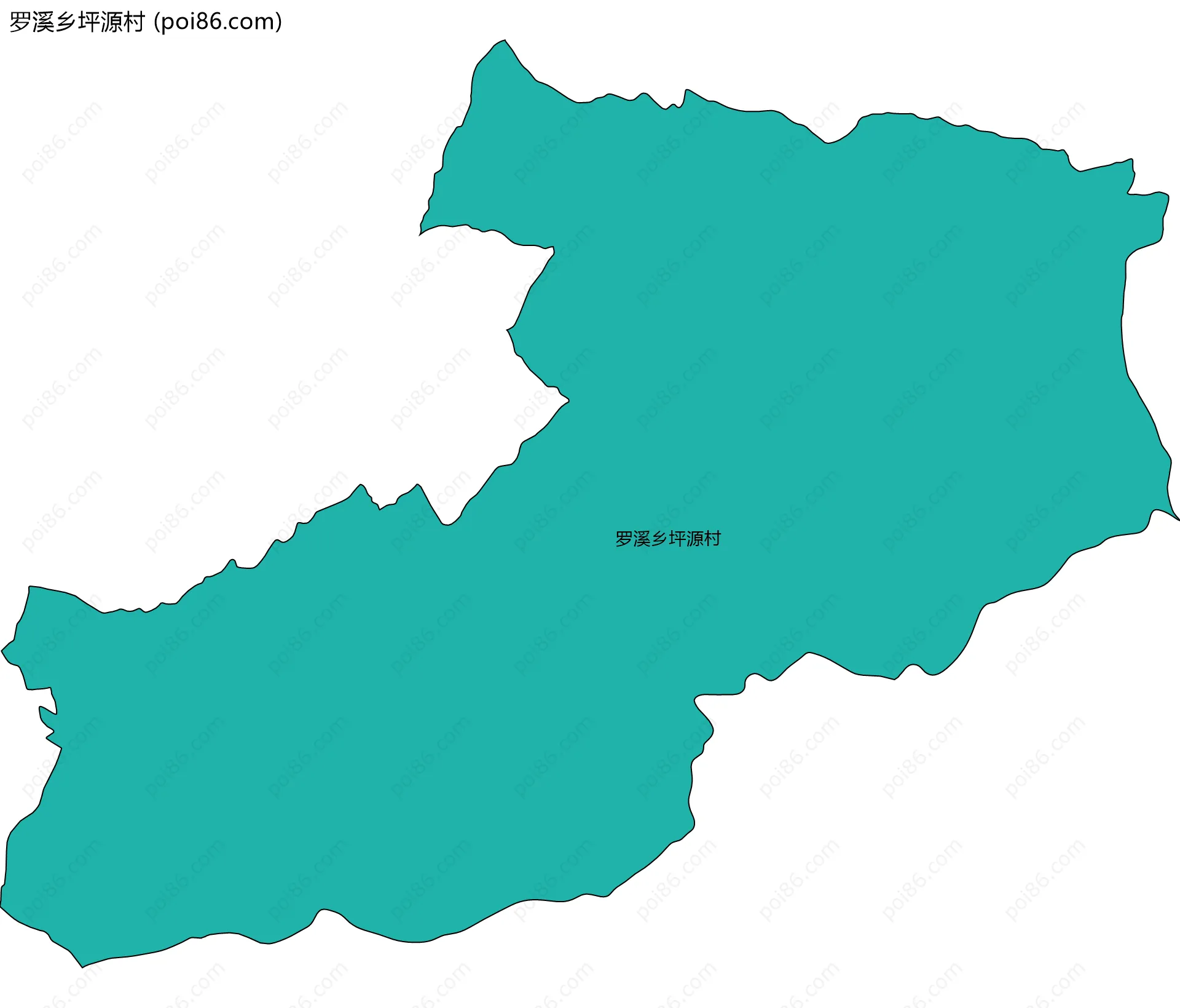 罗溪乡坪源村边界地图