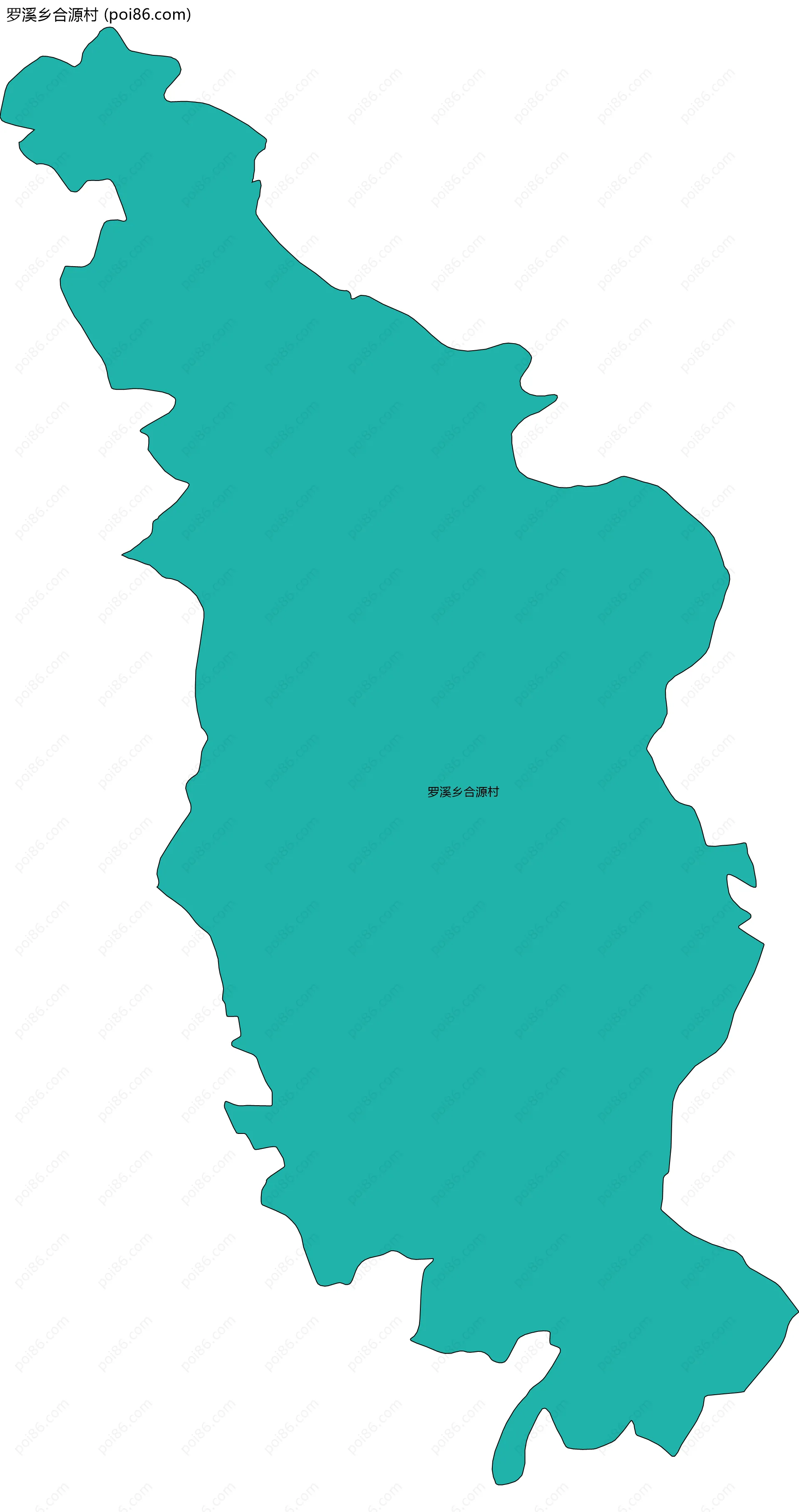 罗溪乡合源村边界地图