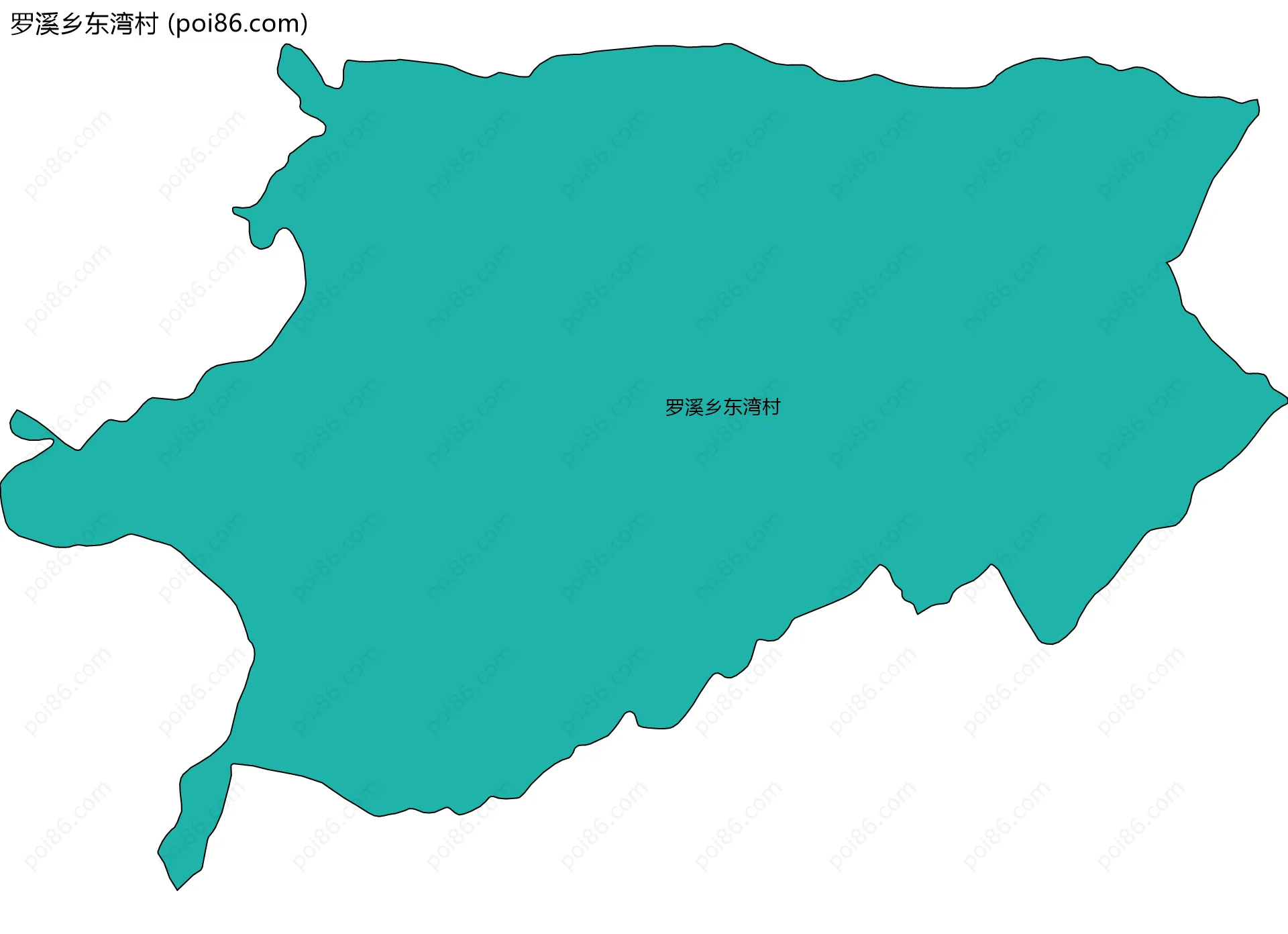 罗溪乡东湾村边界地图
