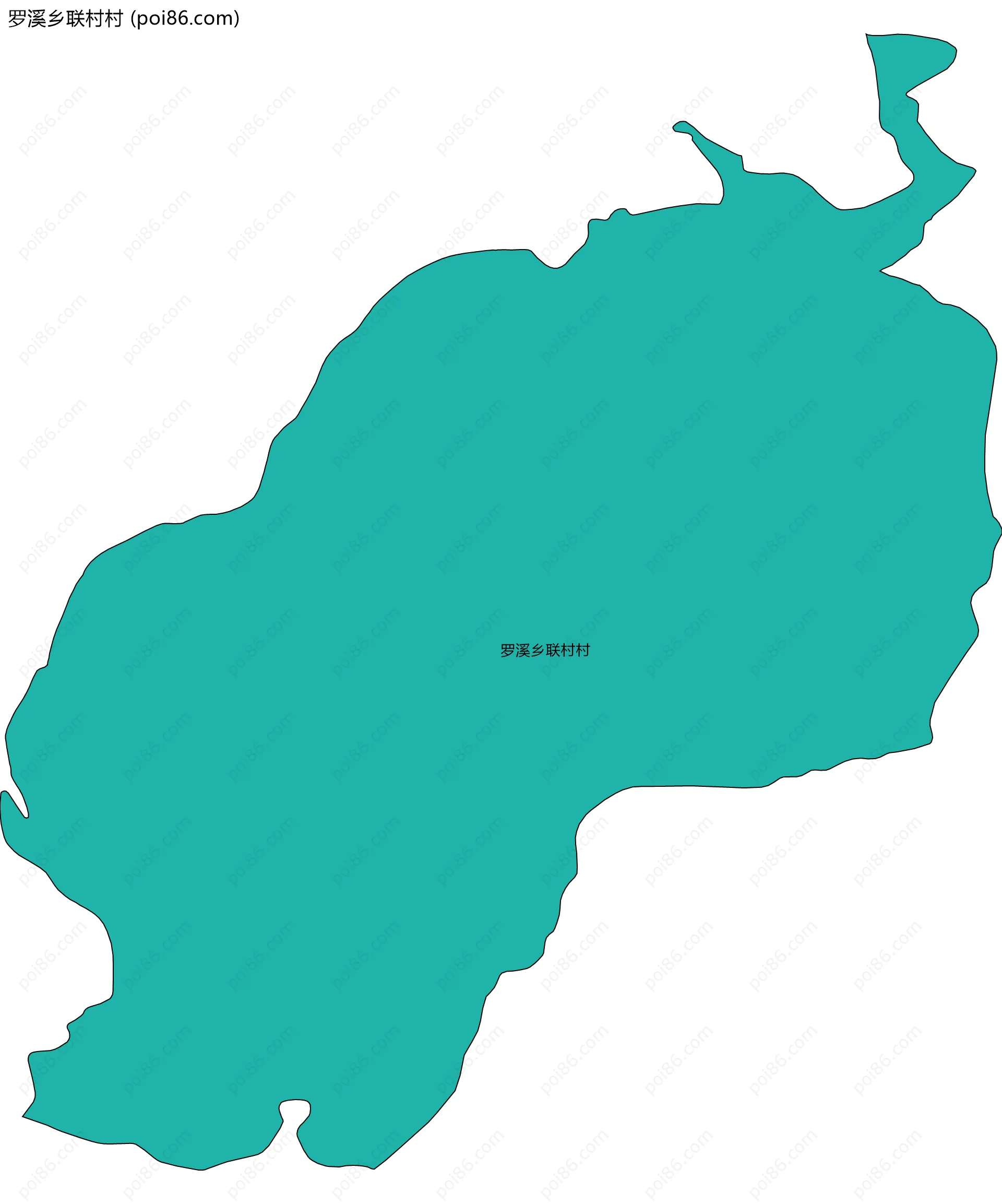罗溪乡联村村边界地图