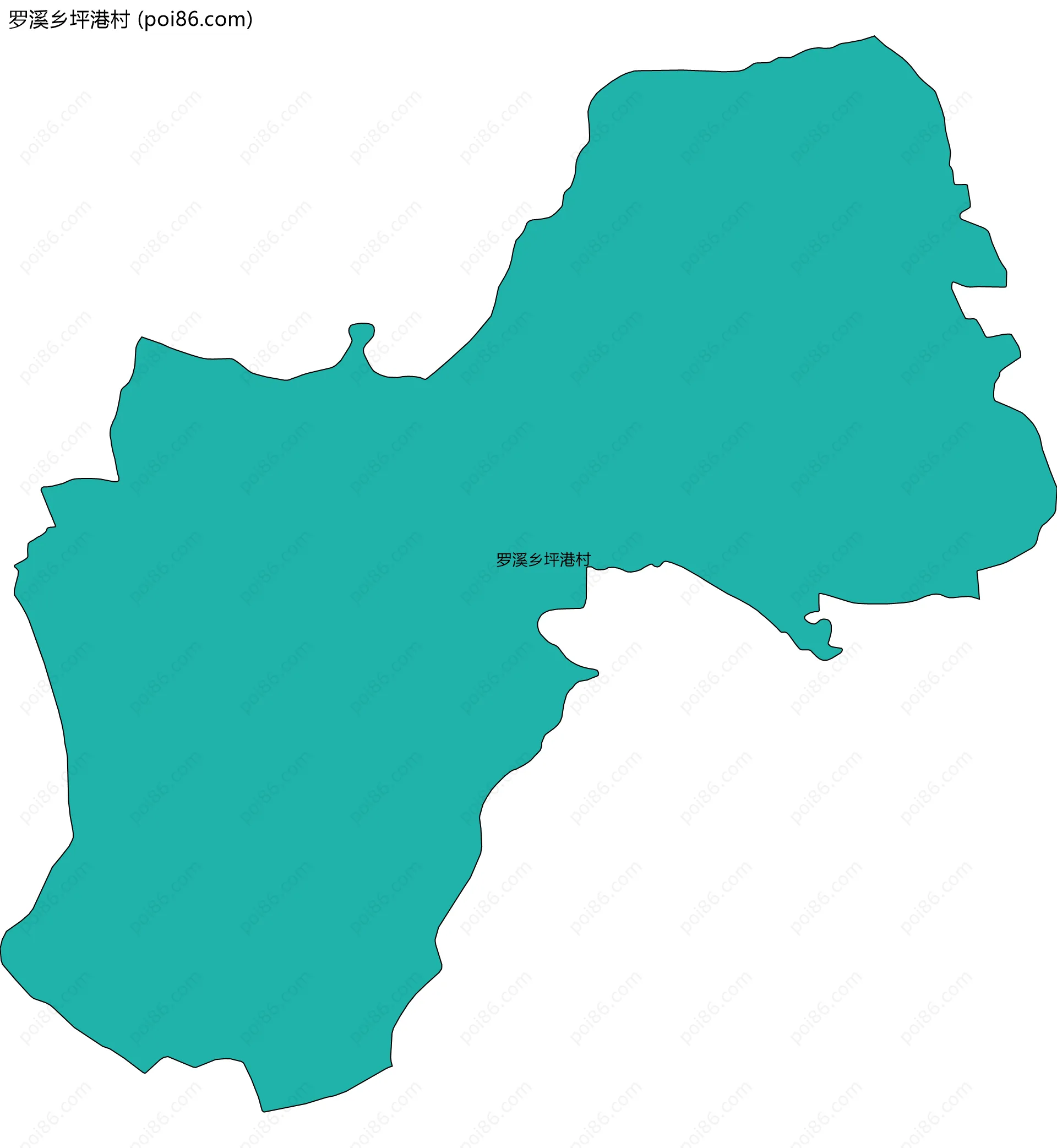 罗溪乡坪港村边界地图