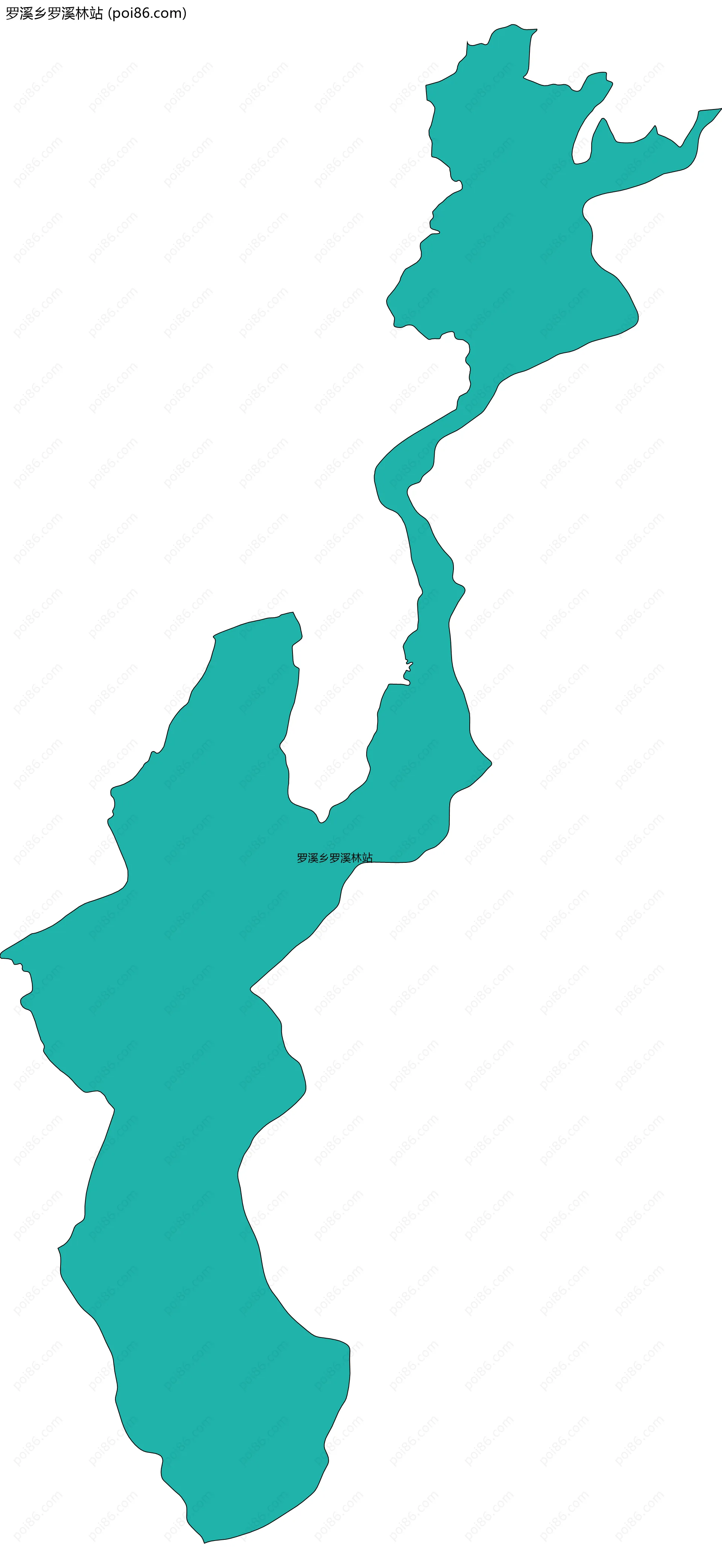 罗溪乡罗溪林站边界地图