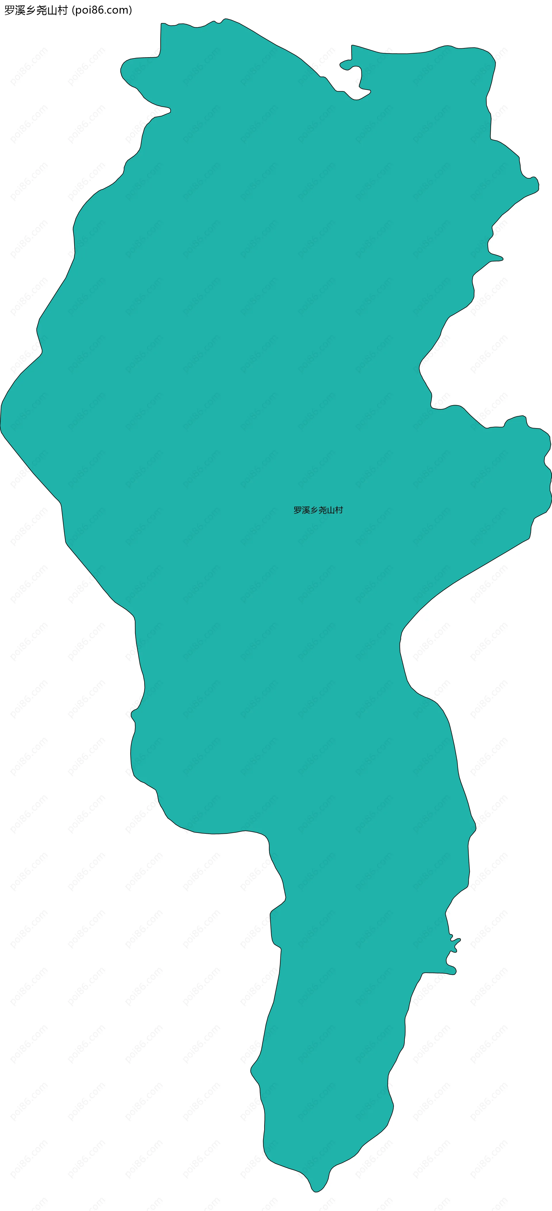 罗溪乡尧山村边界地图