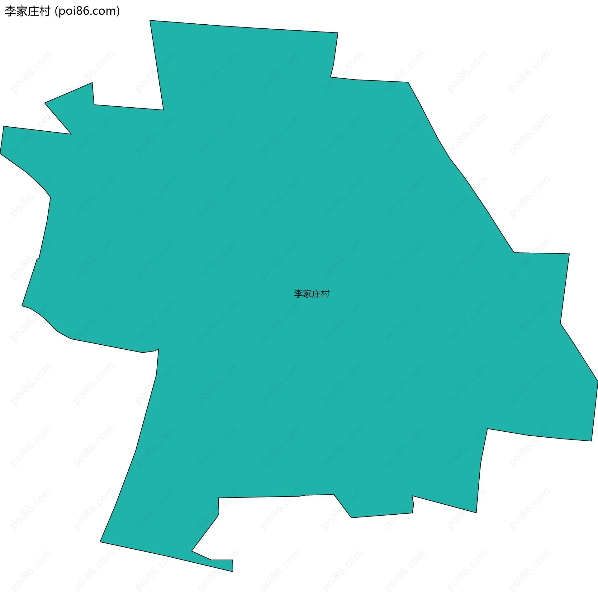 李家庄村边界地图
