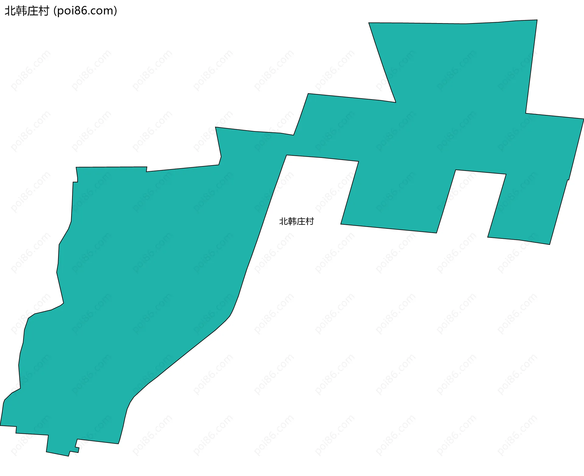 北韩庄村边界地图