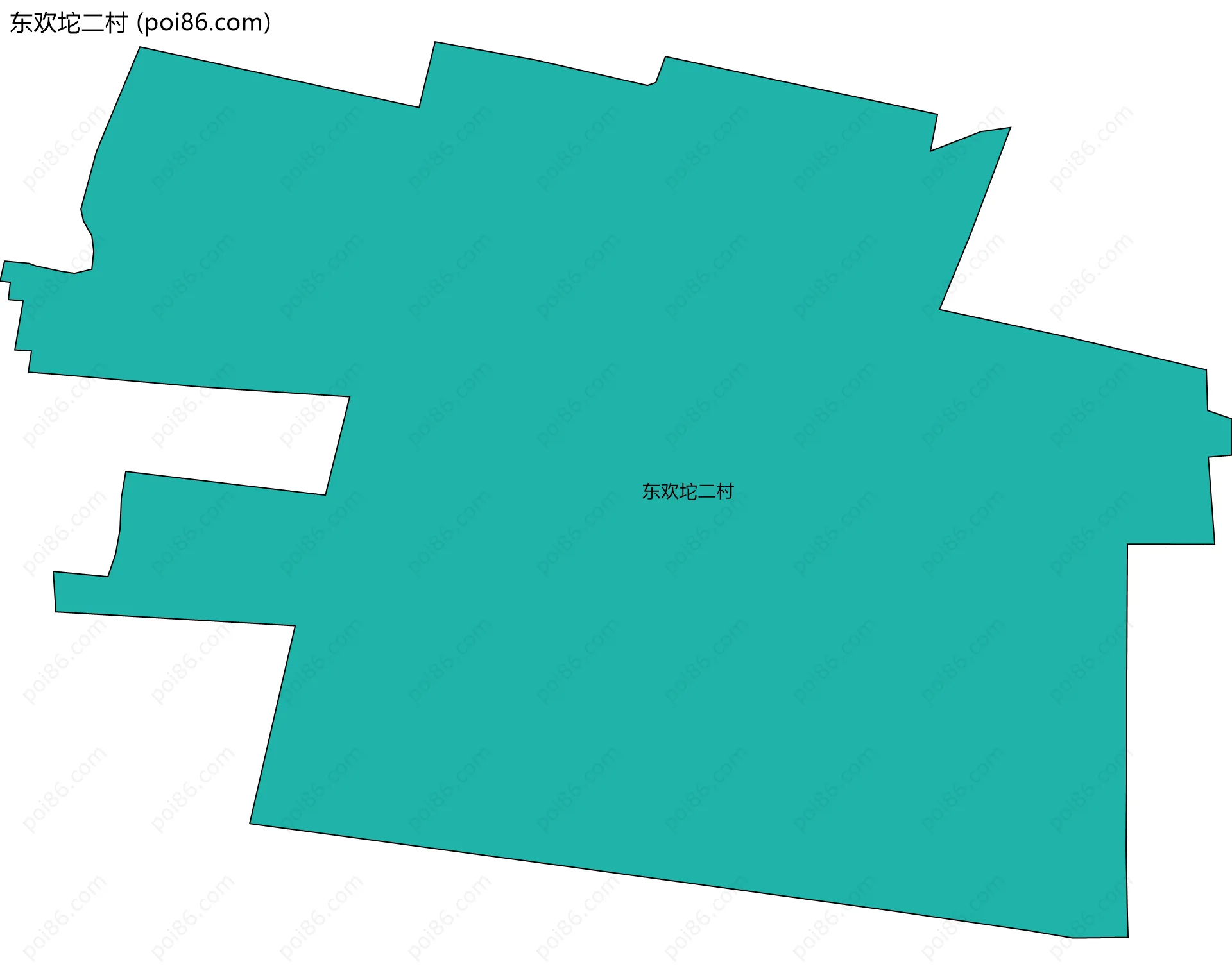 东欢坨二村边界地图