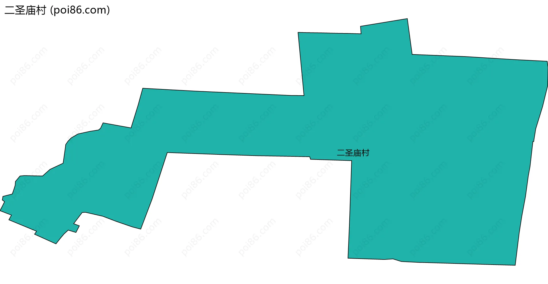 二圣庙村边界地图