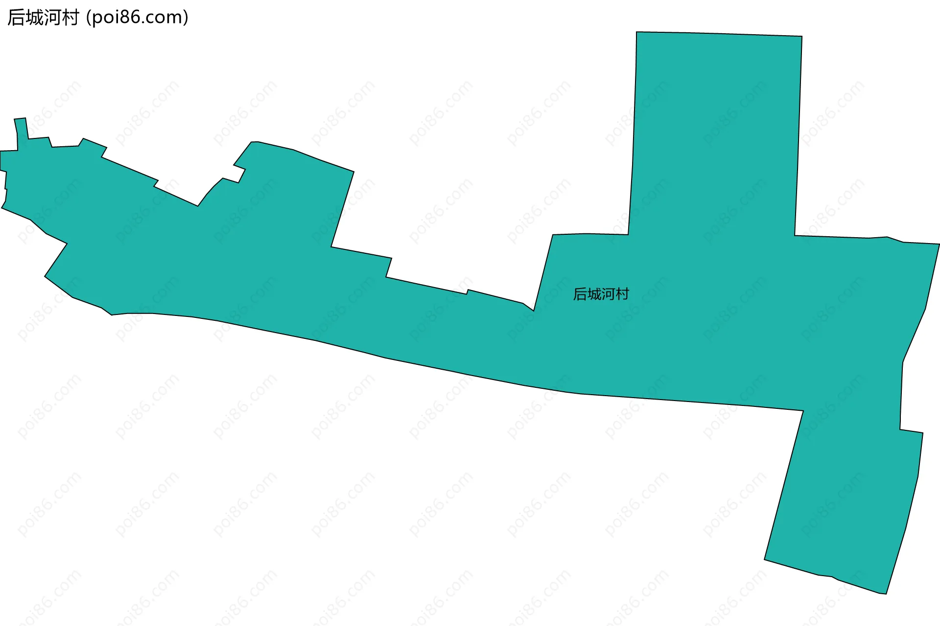 后城河村边界地图