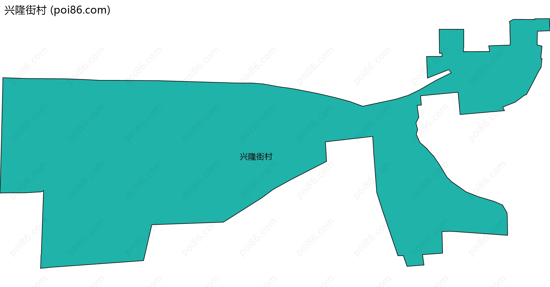 兴隆街村边界地图