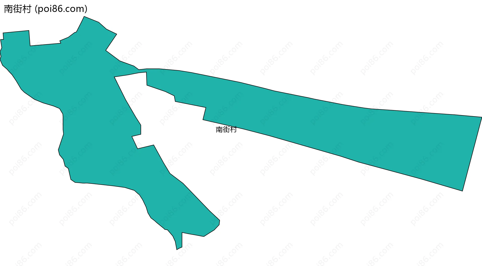 南街村边界地图