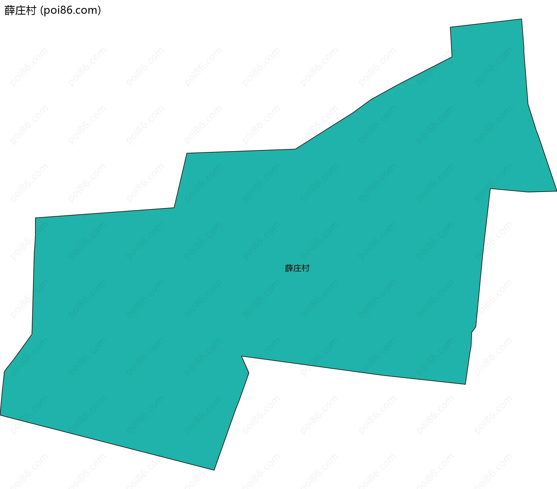 薛庄村边界地图