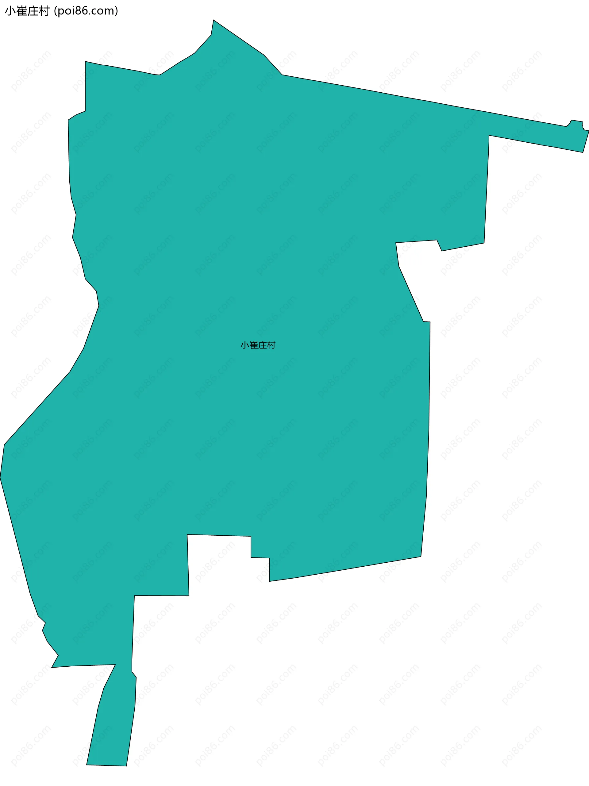 小崔庄村边界地图