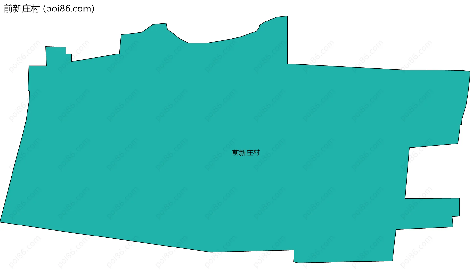 前新庄村边界地图