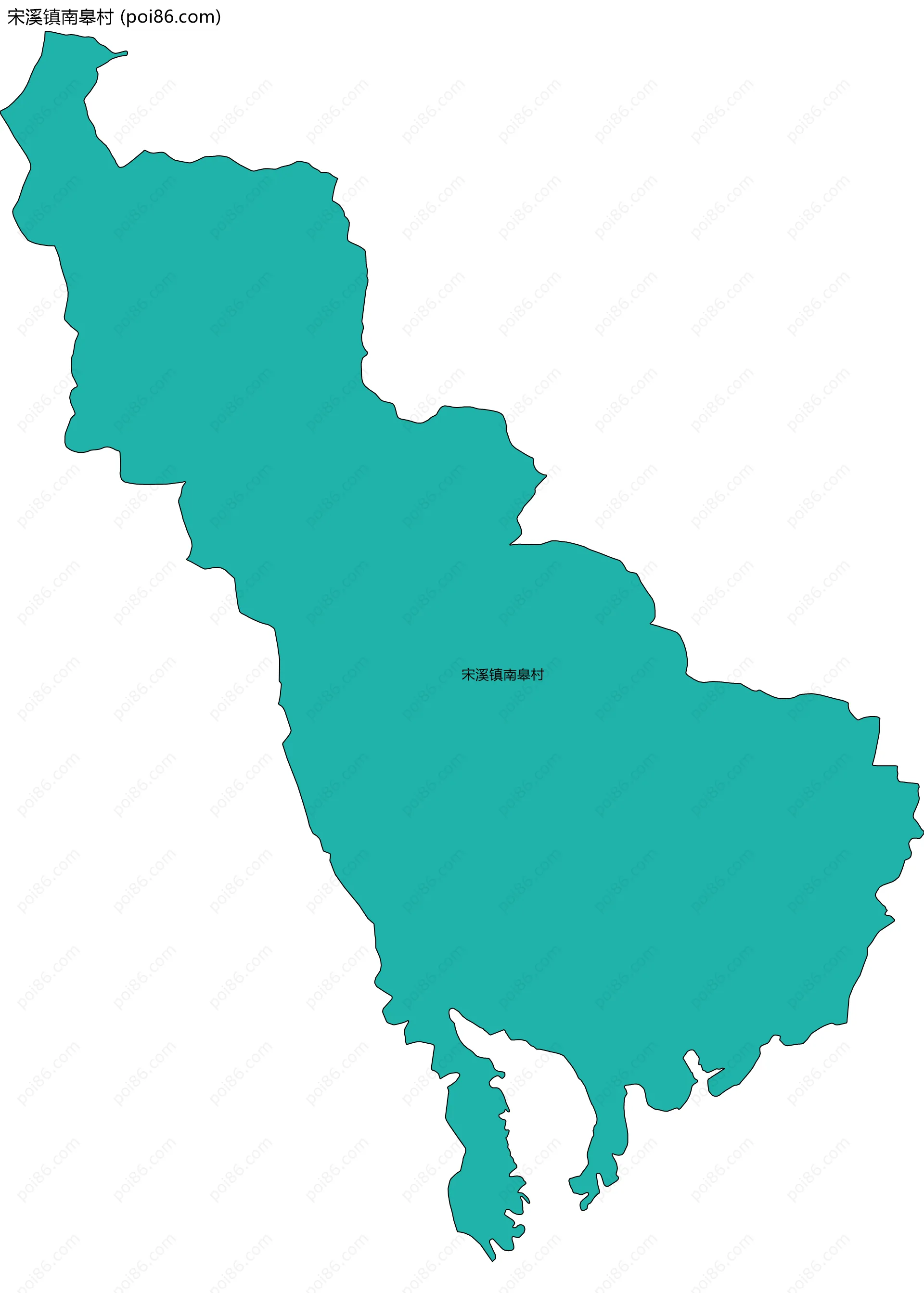 宋溪镇南皋村边界地图