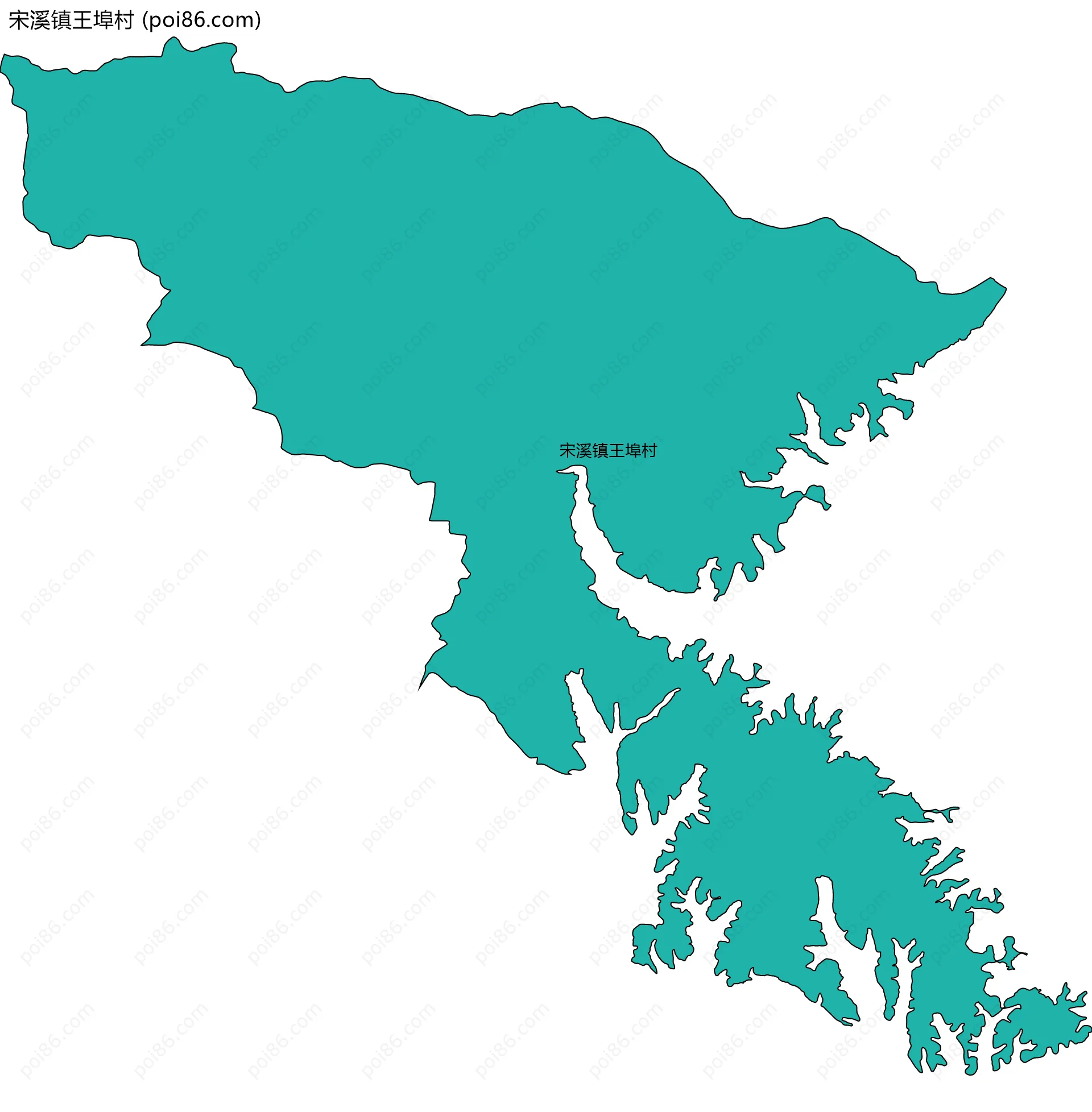 宋溪镇王埠村边界地图