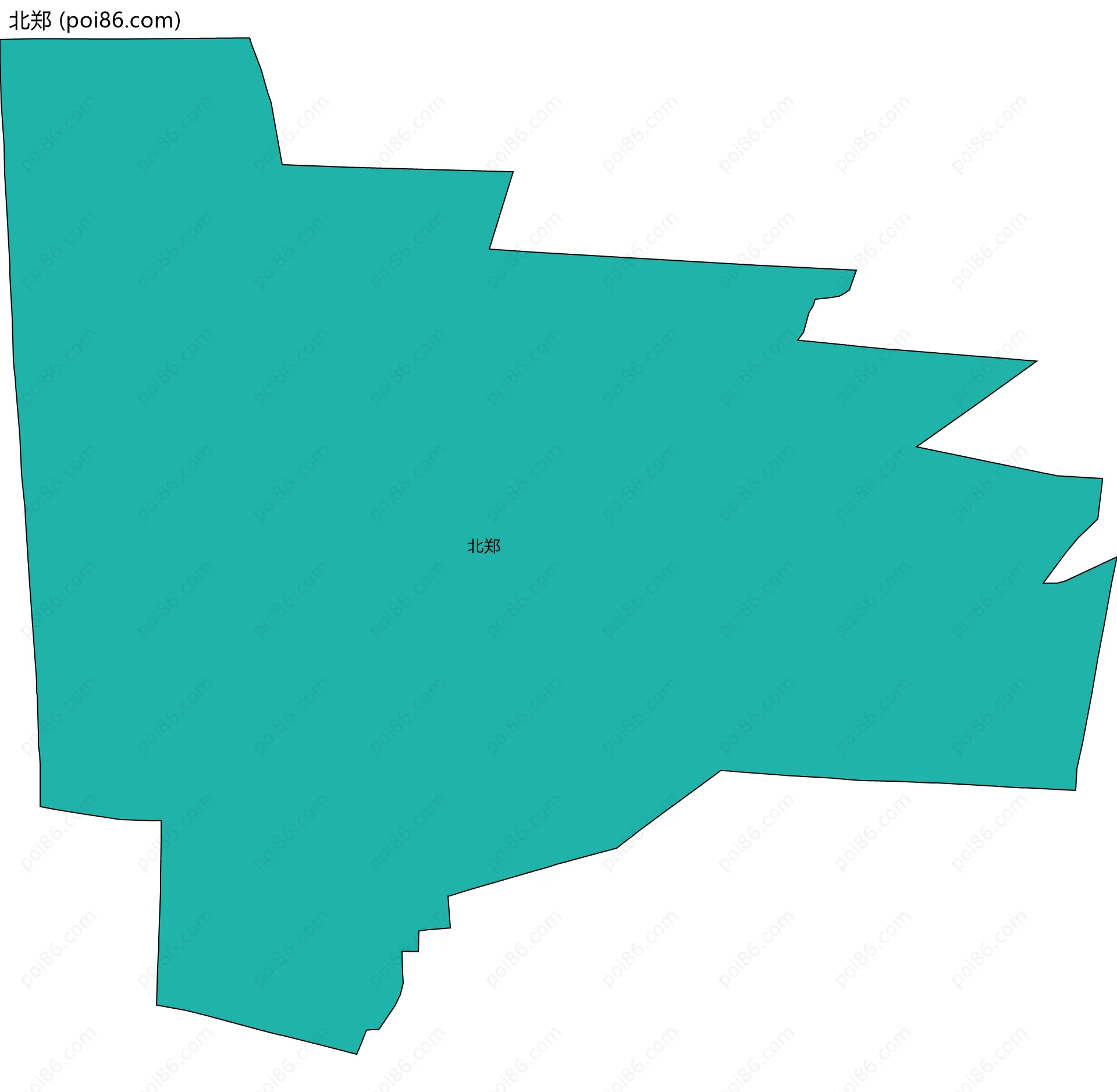 北郑边界地图