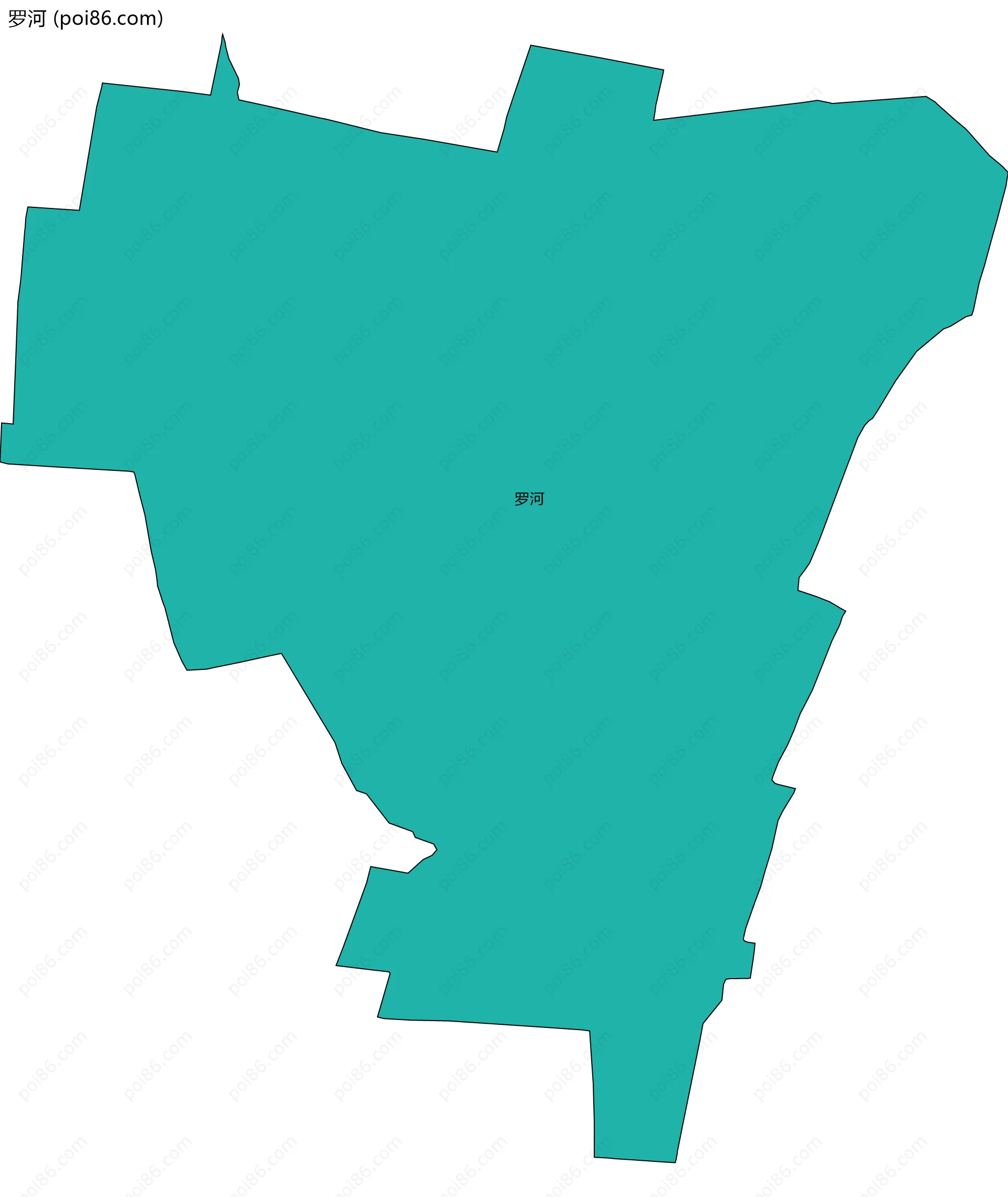 罗河边界地图