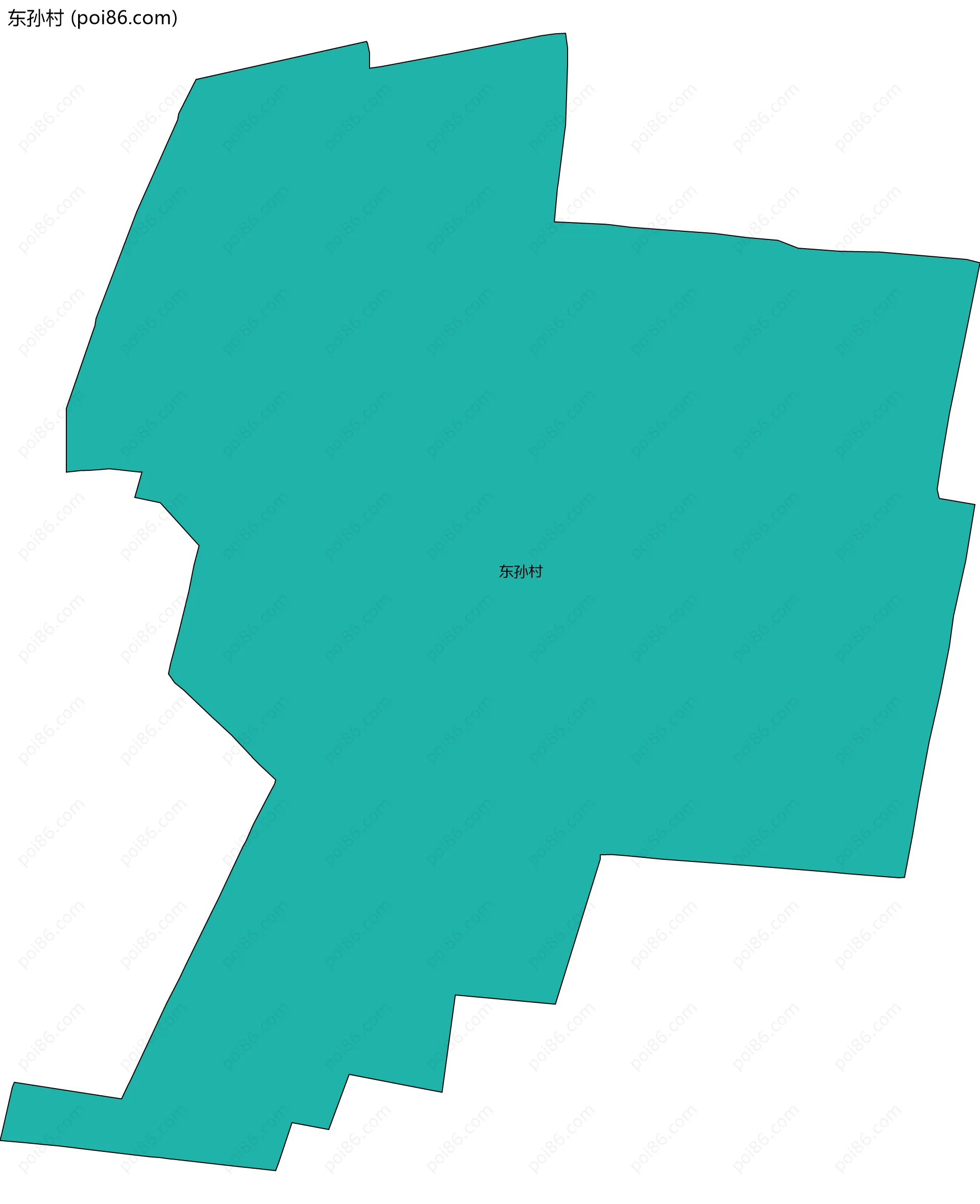 东孙村边界地图