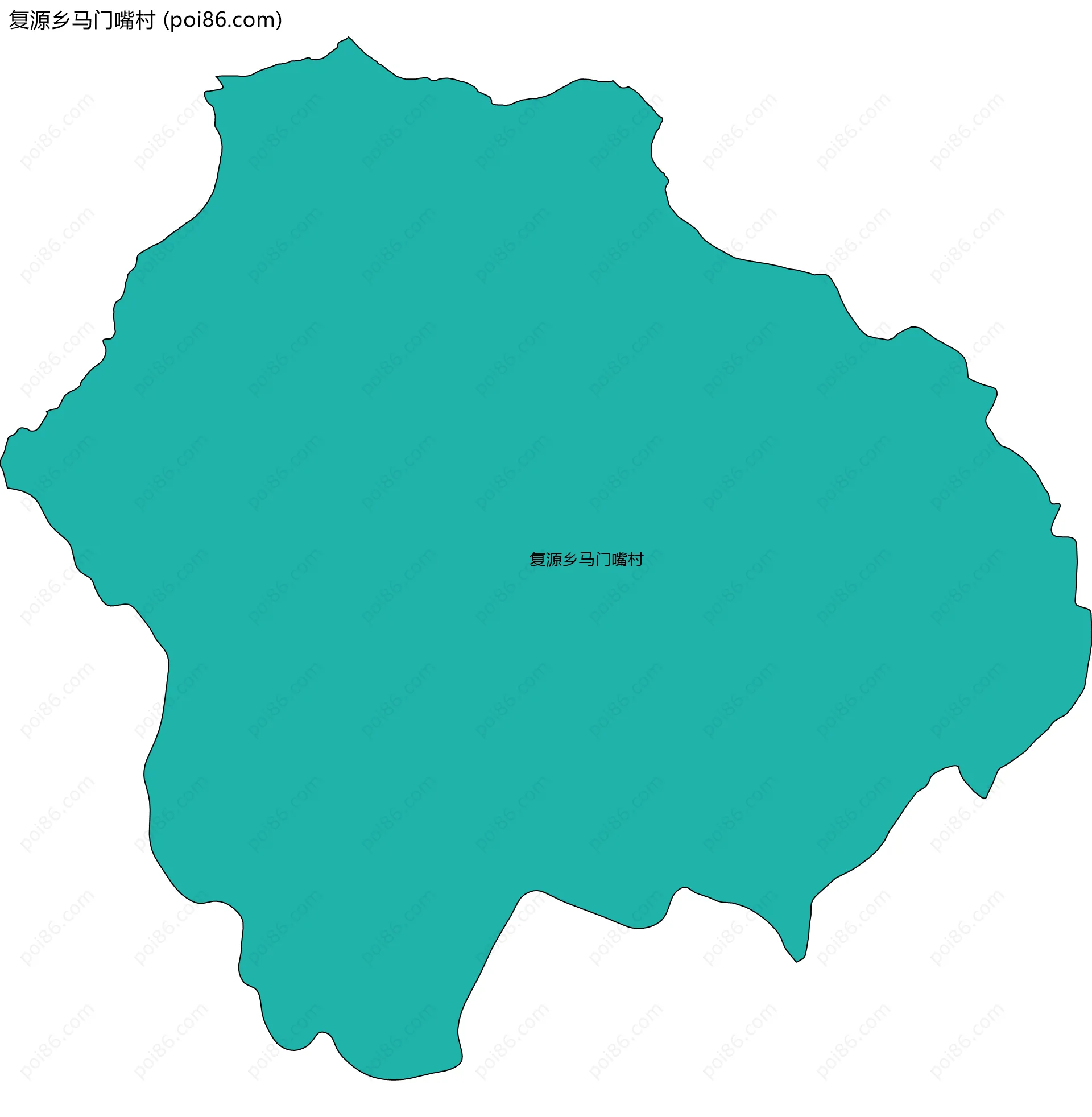 复源乡马门嘴村边界地图
