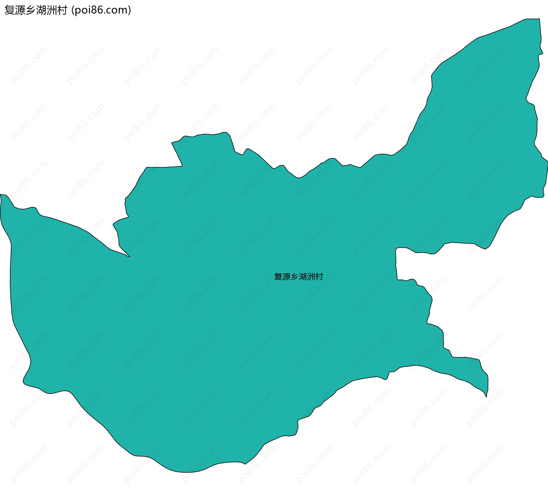 复源乡湖洲村边界地图