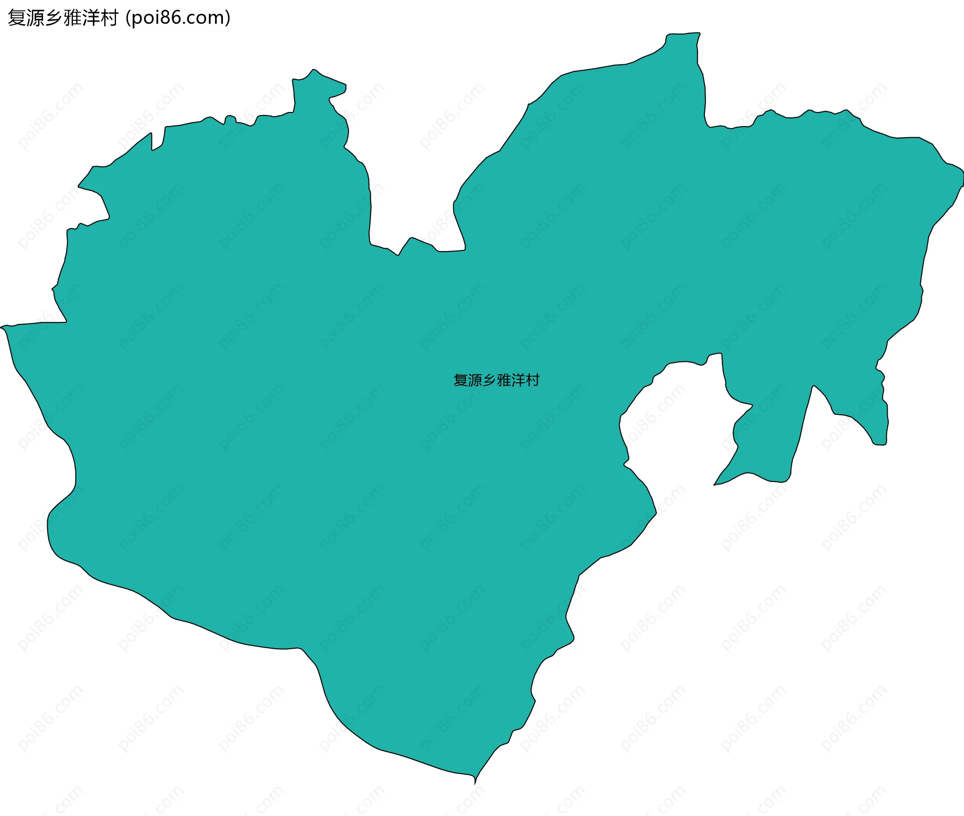 复源乡雅洋村边界地图