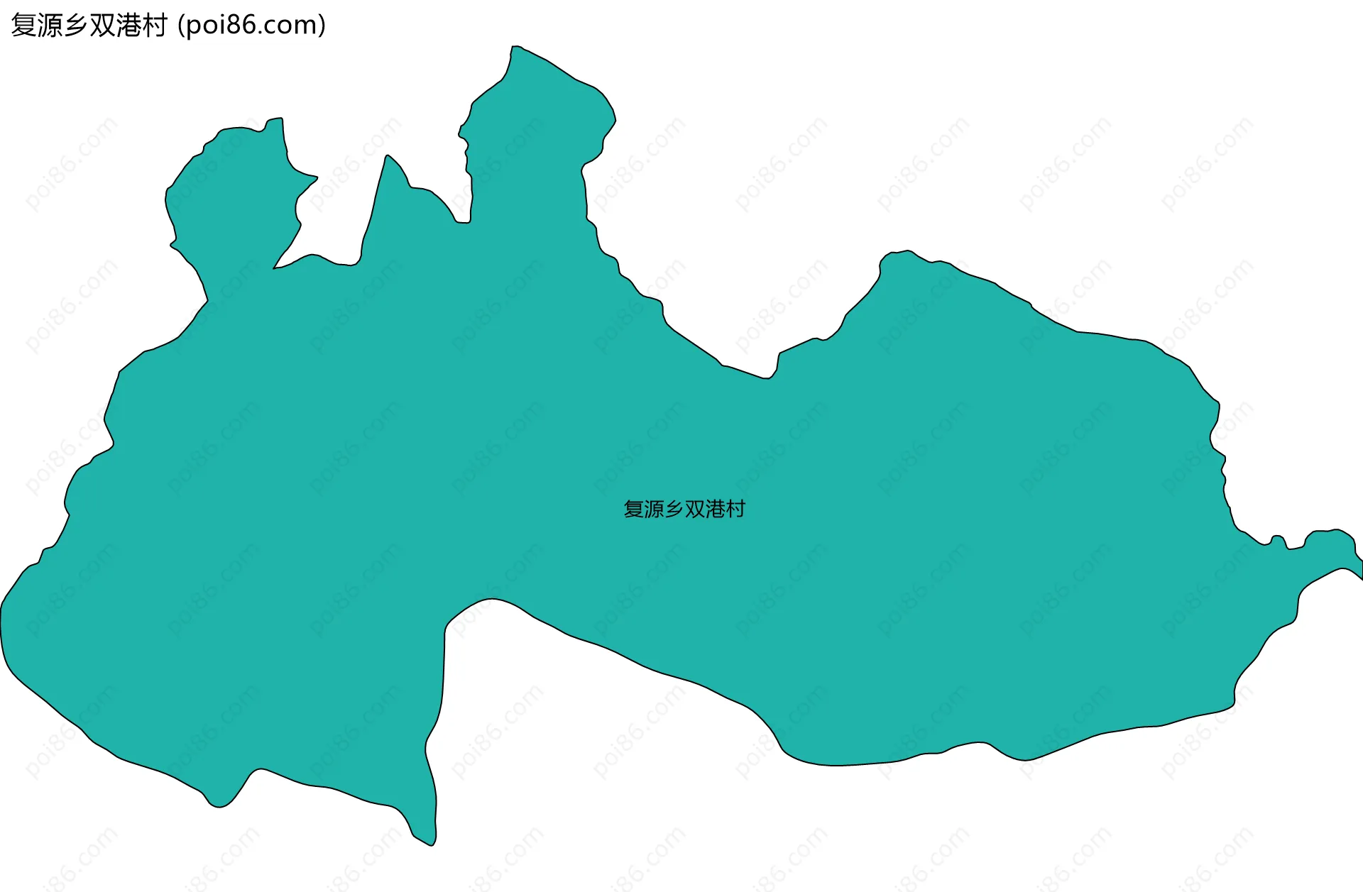 复源乡双港村边界地图