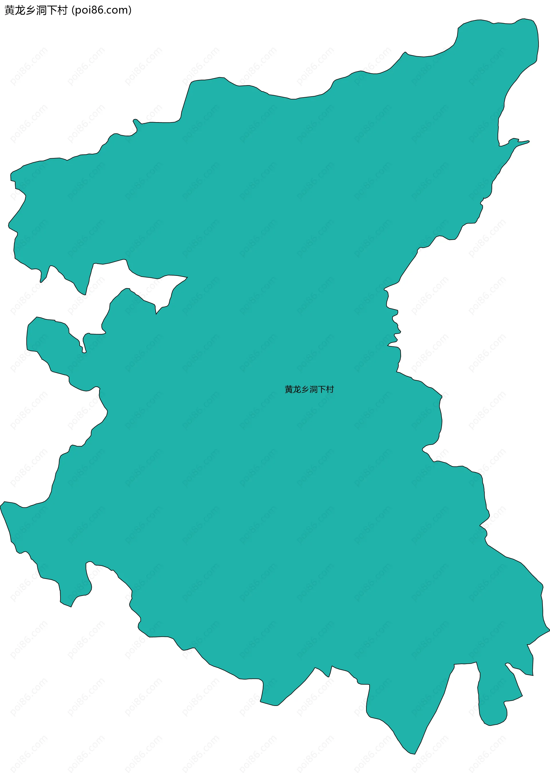 黄龙乡洞下村边界地图