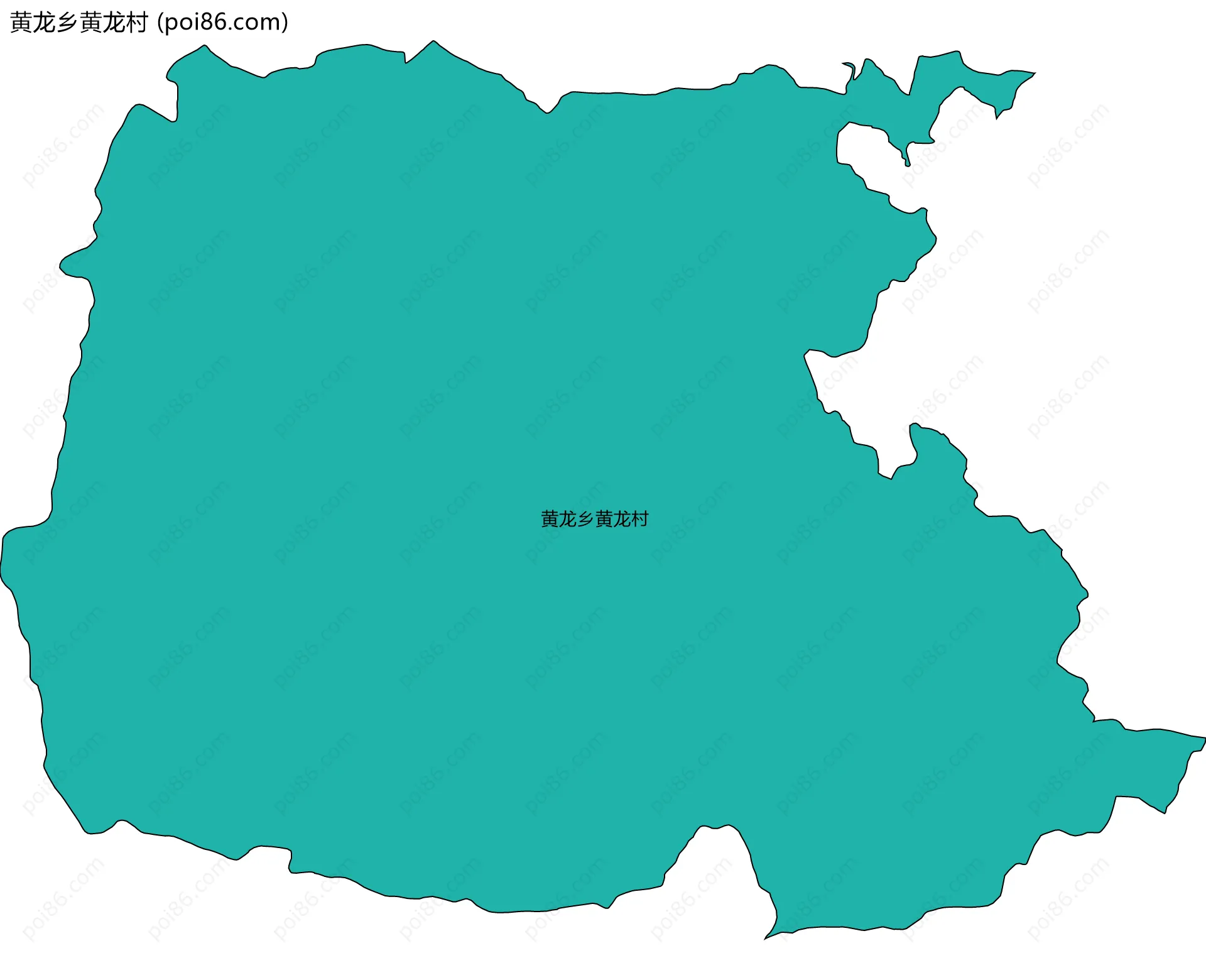 黄龙乡黄龙村边界地图