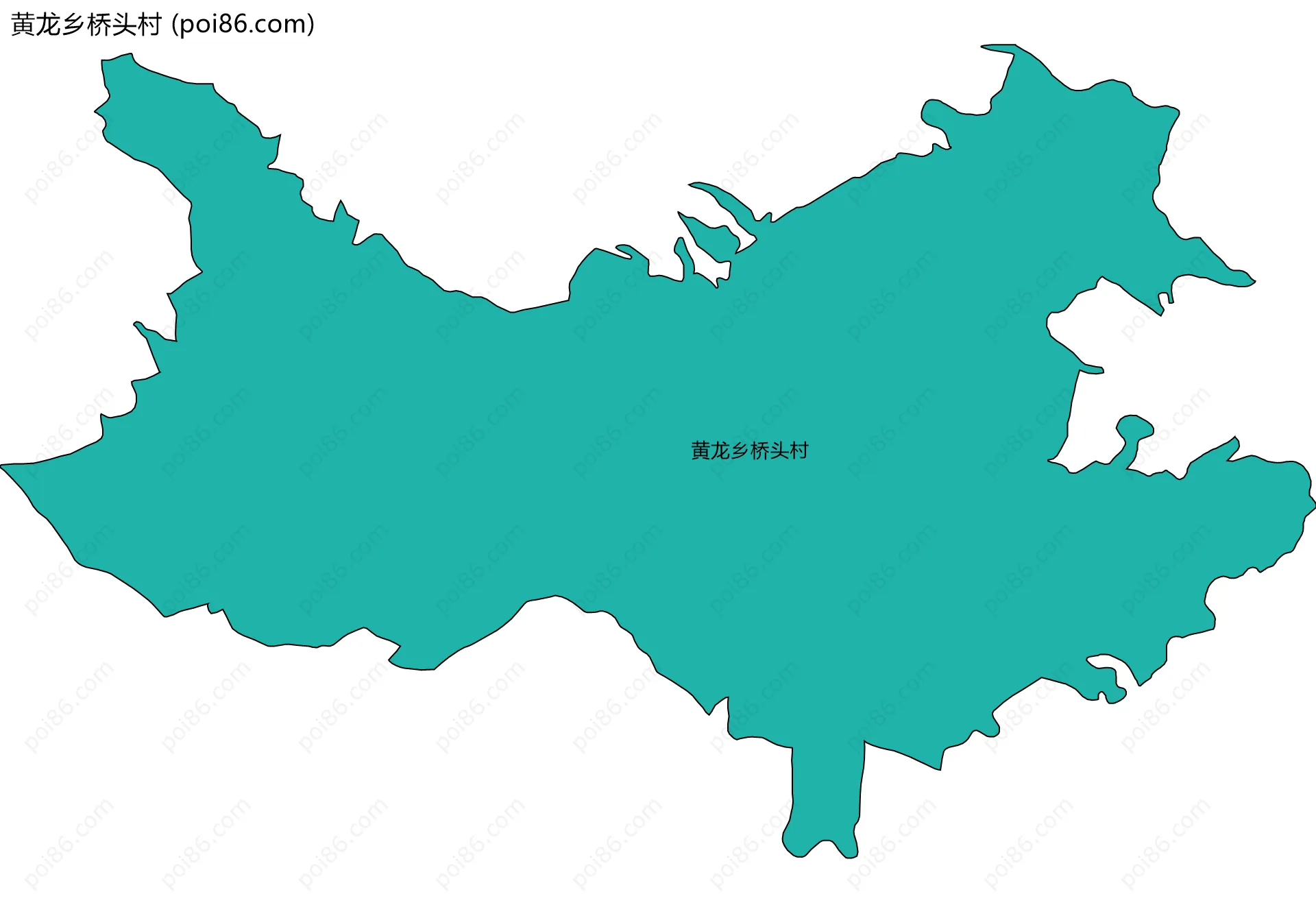 黄龙乡桥头村边界地图