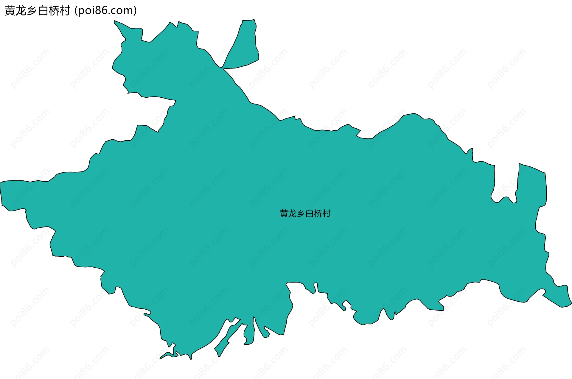 黄龙乡白桥村边界地图