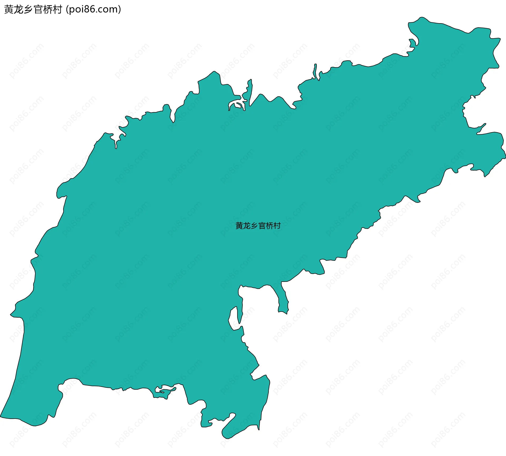 黄龙乡官桥村边界地图