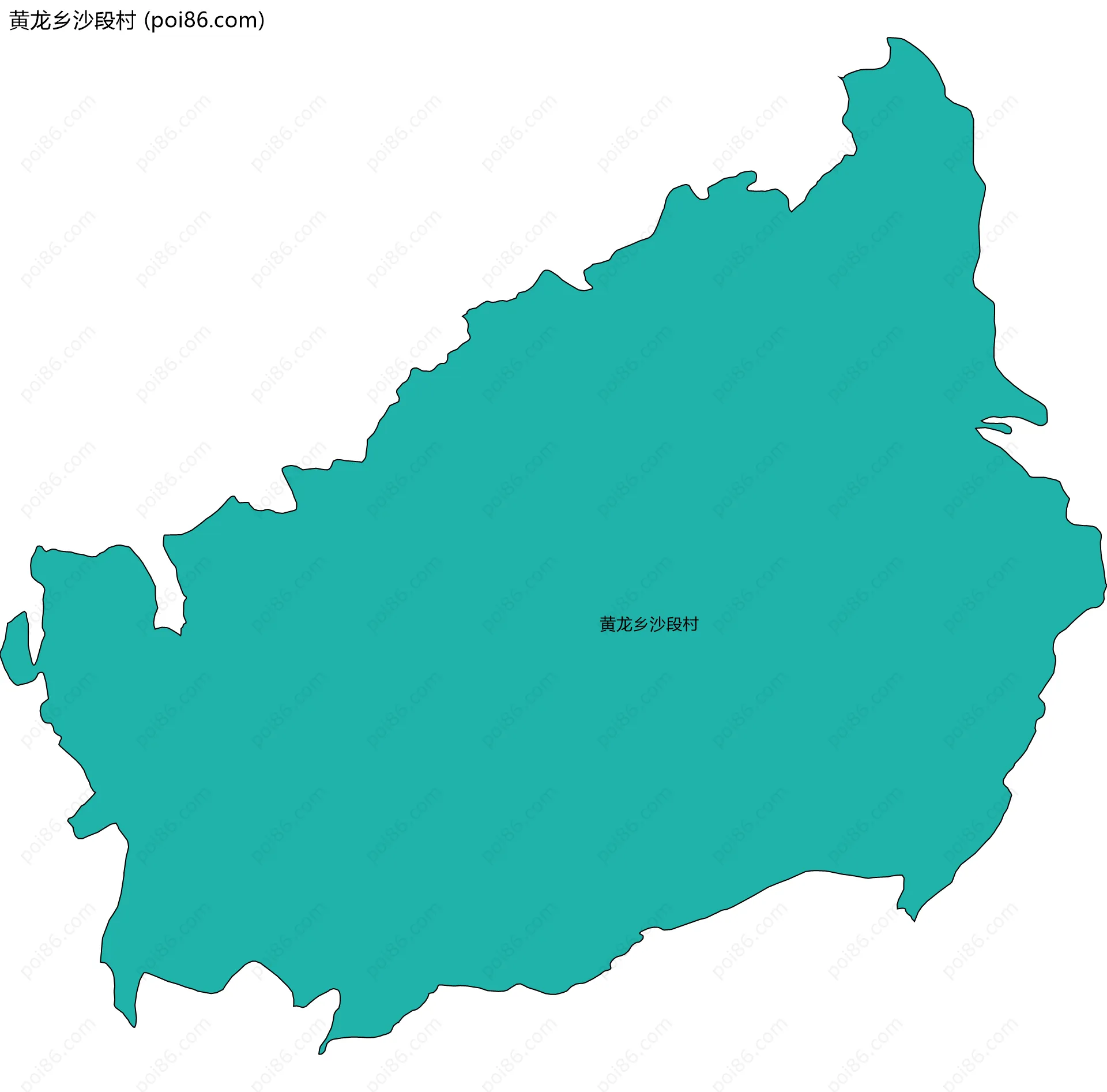 黄龙乡沙段村边界地图