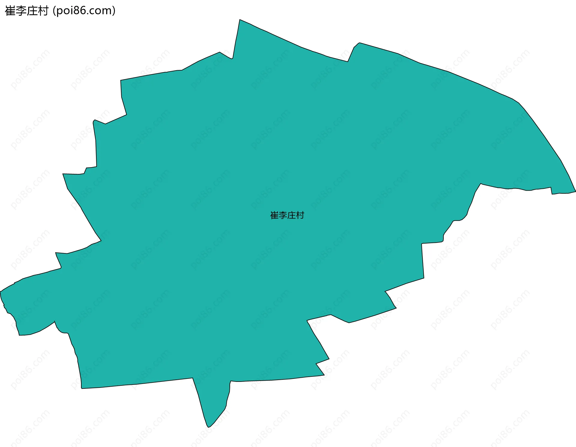 崔李庄村边界地图