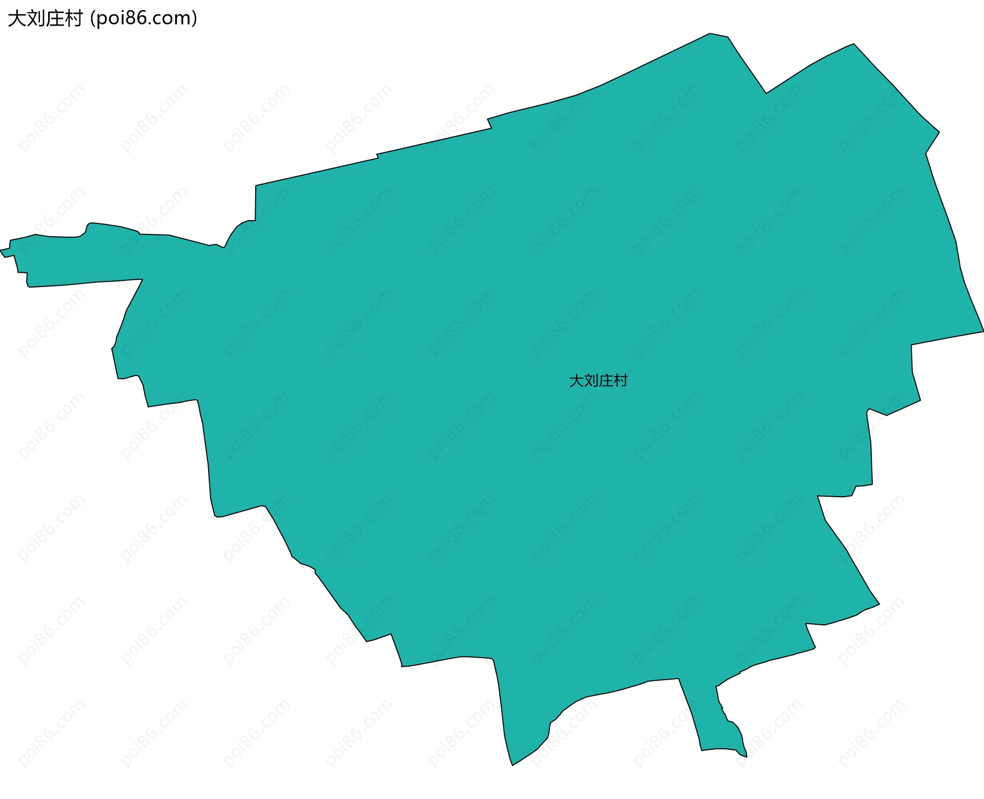 大刘庄村边界地图