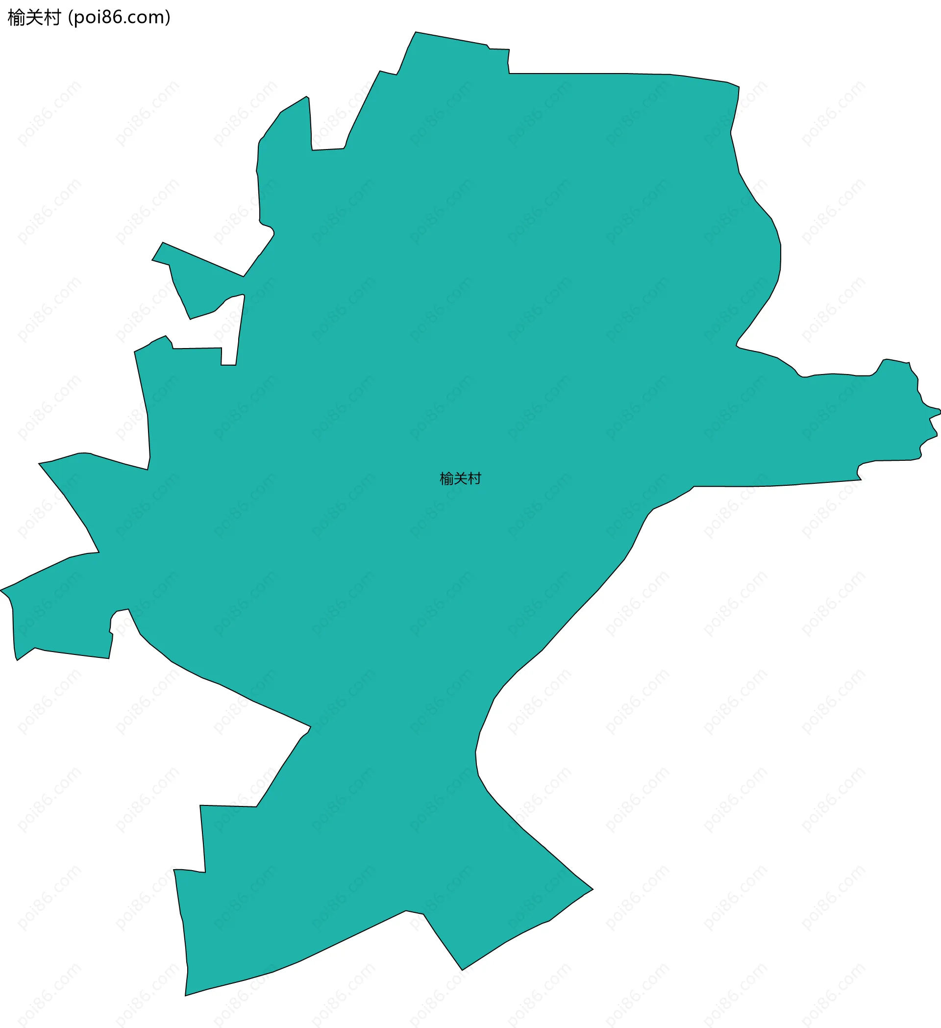 榆关村边界地图