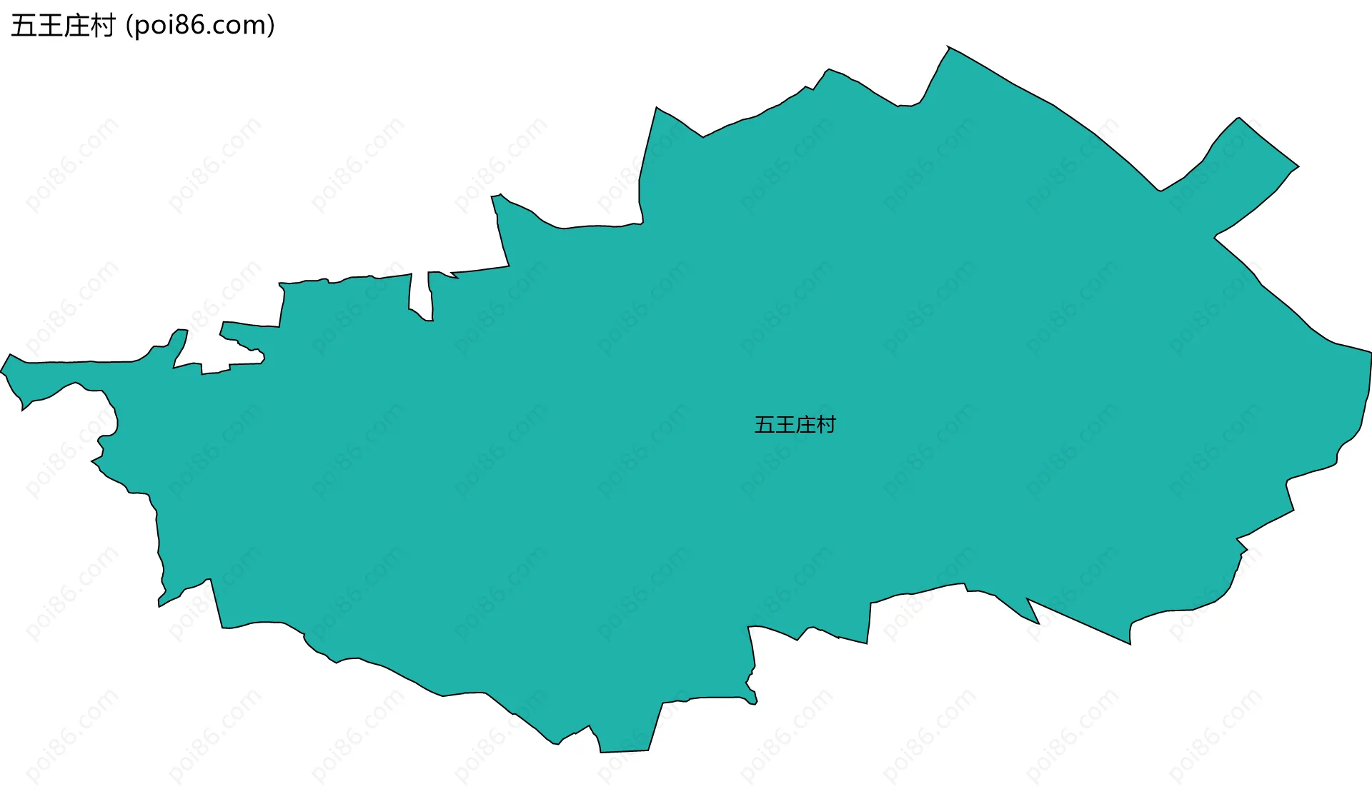 五王庄村边界地图