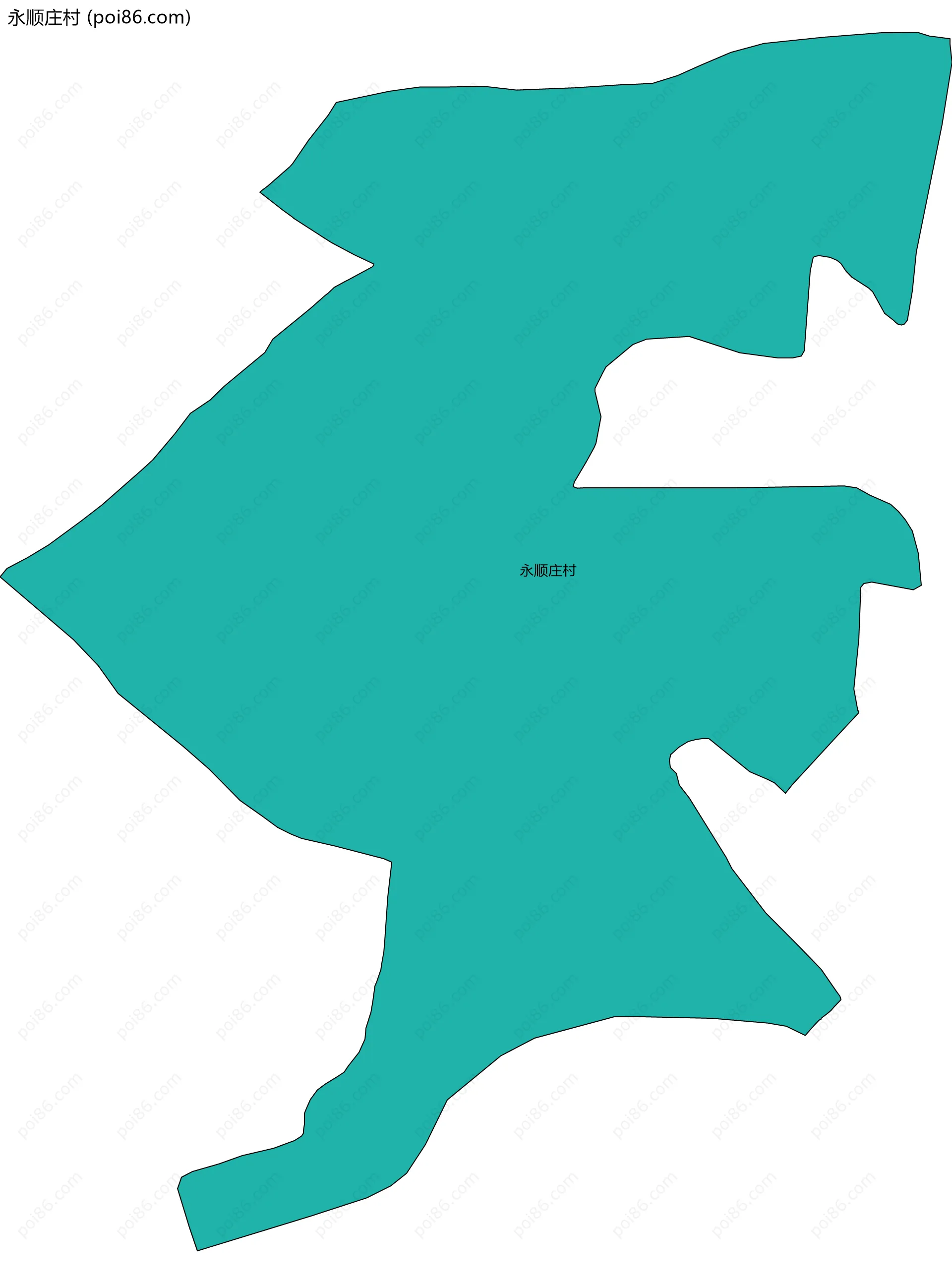 永顺庄村边界地图