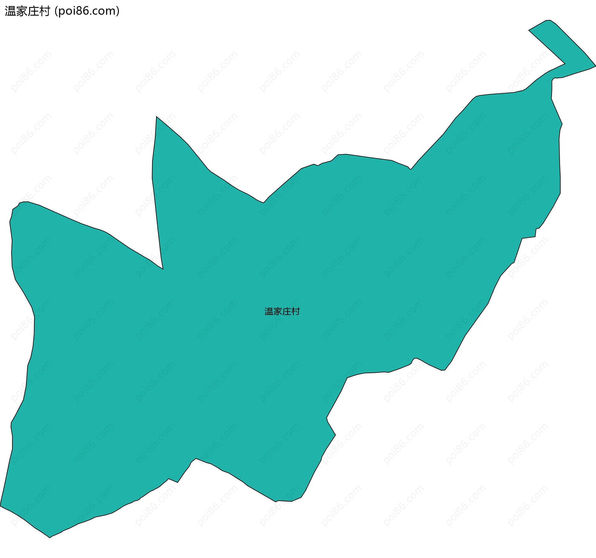 温家庄村边界地图