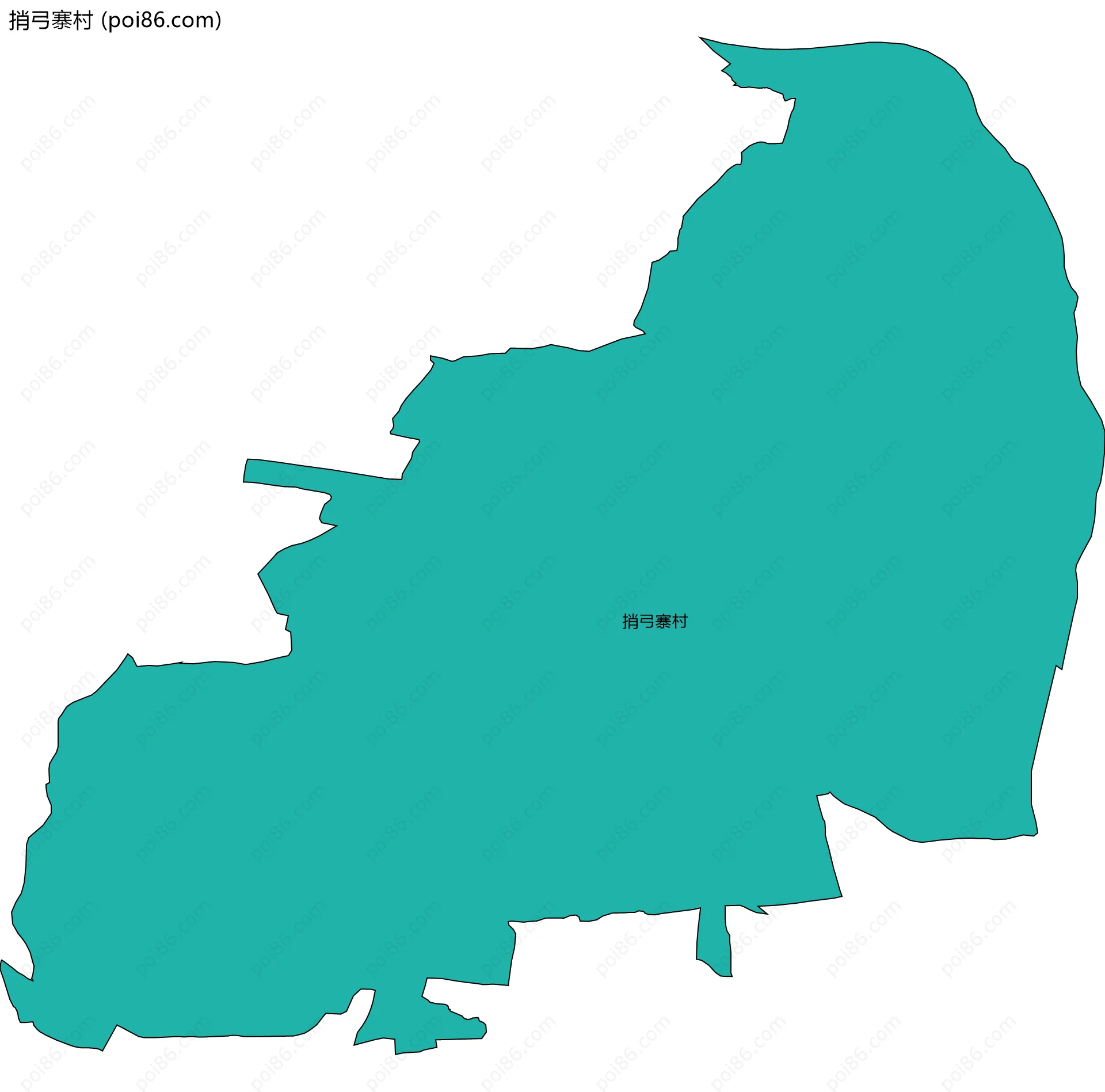 捎弓寨村边界地图