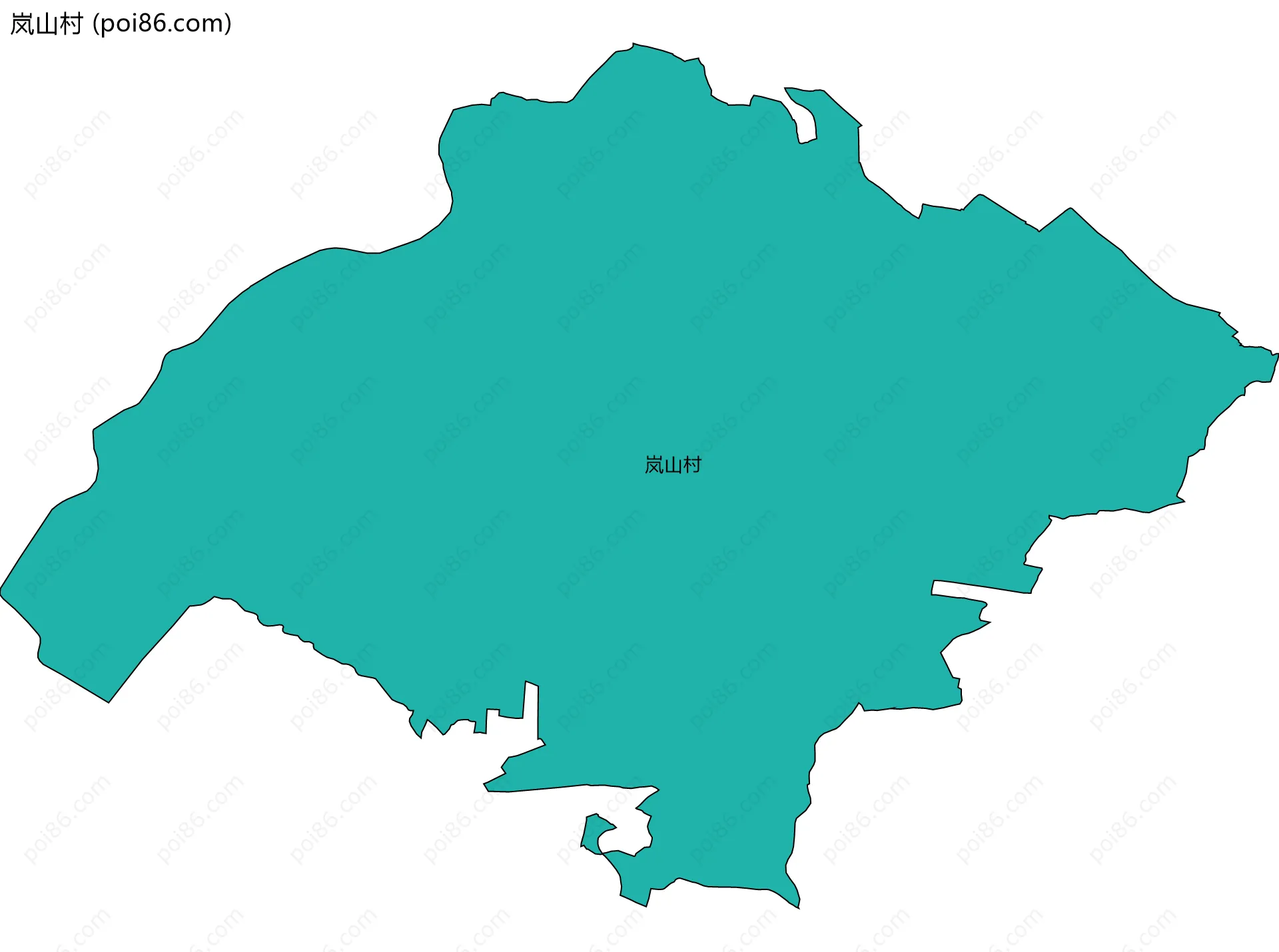 岚山村边界地图